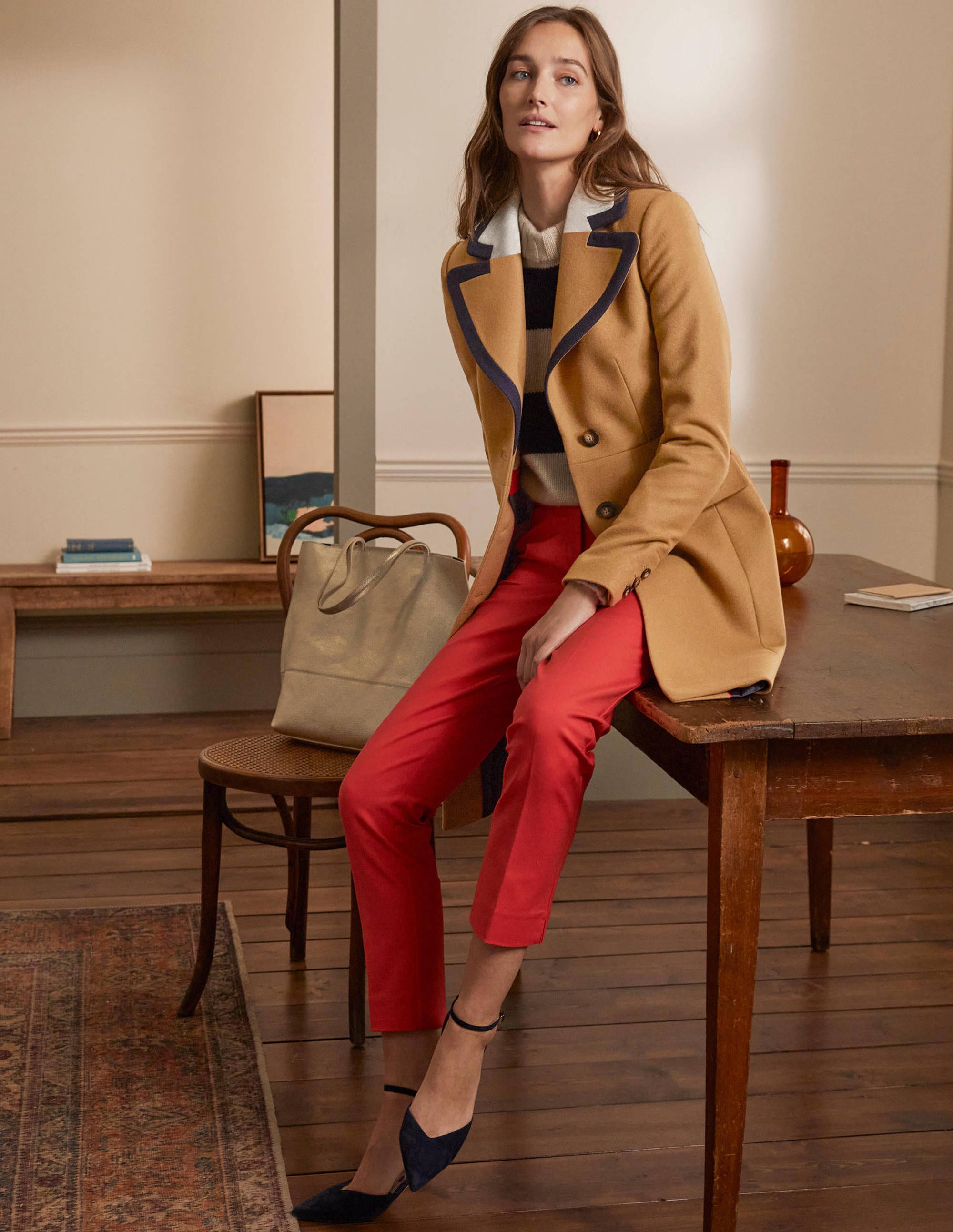 Wool Blend Tailored Coat-Ground Ginger - Image 6