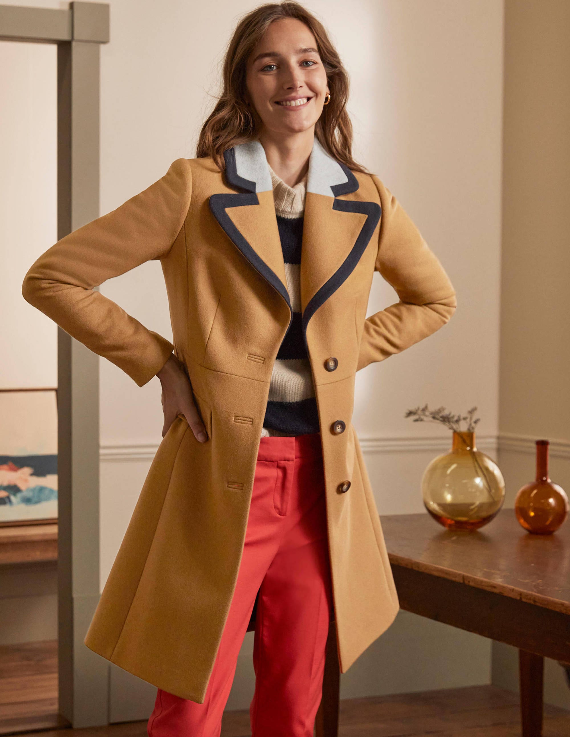 Wool Blend Tailored Coat-Ground Ginger - Image 4