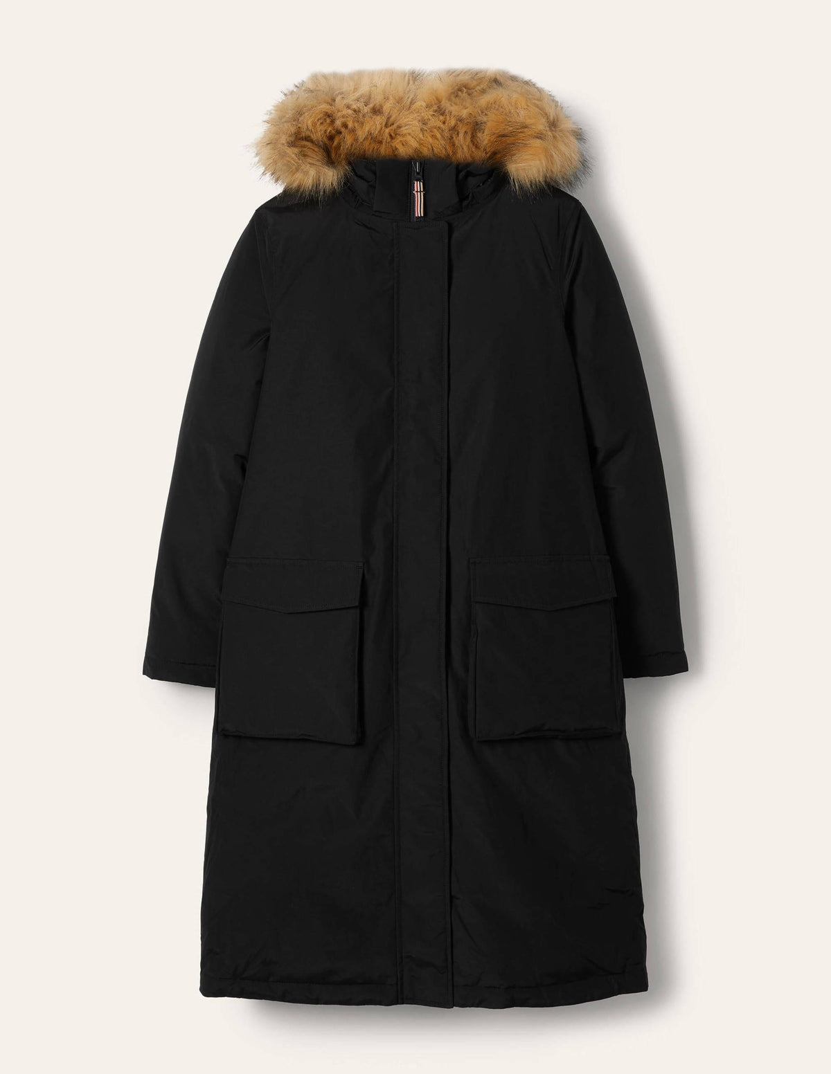 Orkney Padded Parka Coat-Black-6