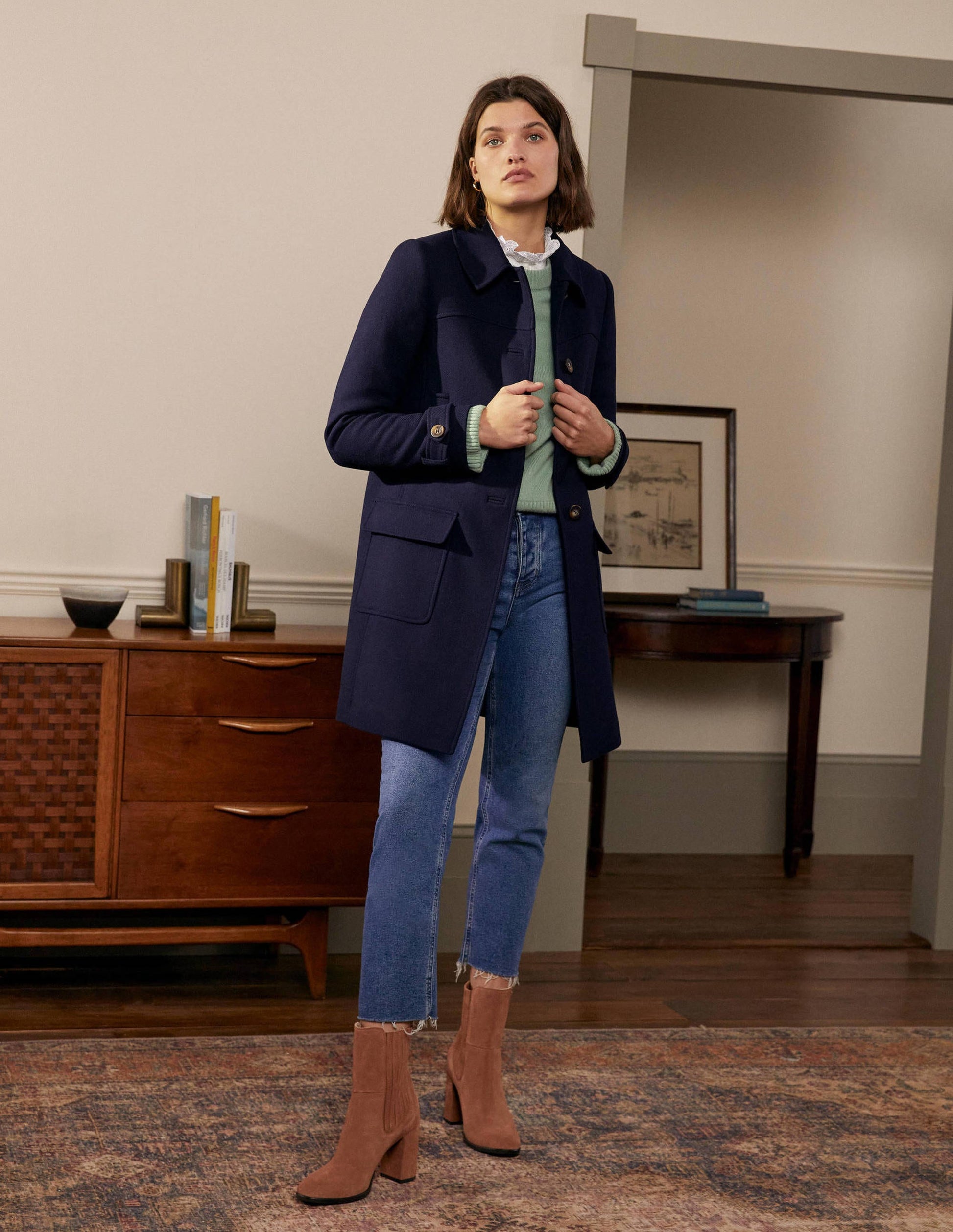 Durham Wool Blend Coat-Navy-1