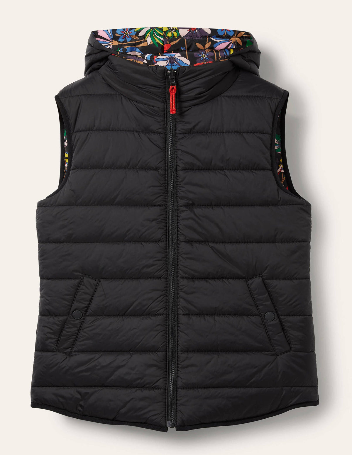 Reversible Lightweight Vest-Black, Wild Dandelion - Image 9