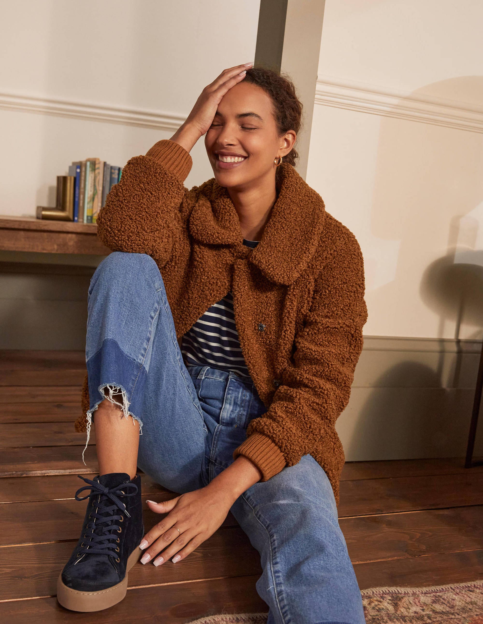 Teddy Bomber Jacket-Ginger - Image 6