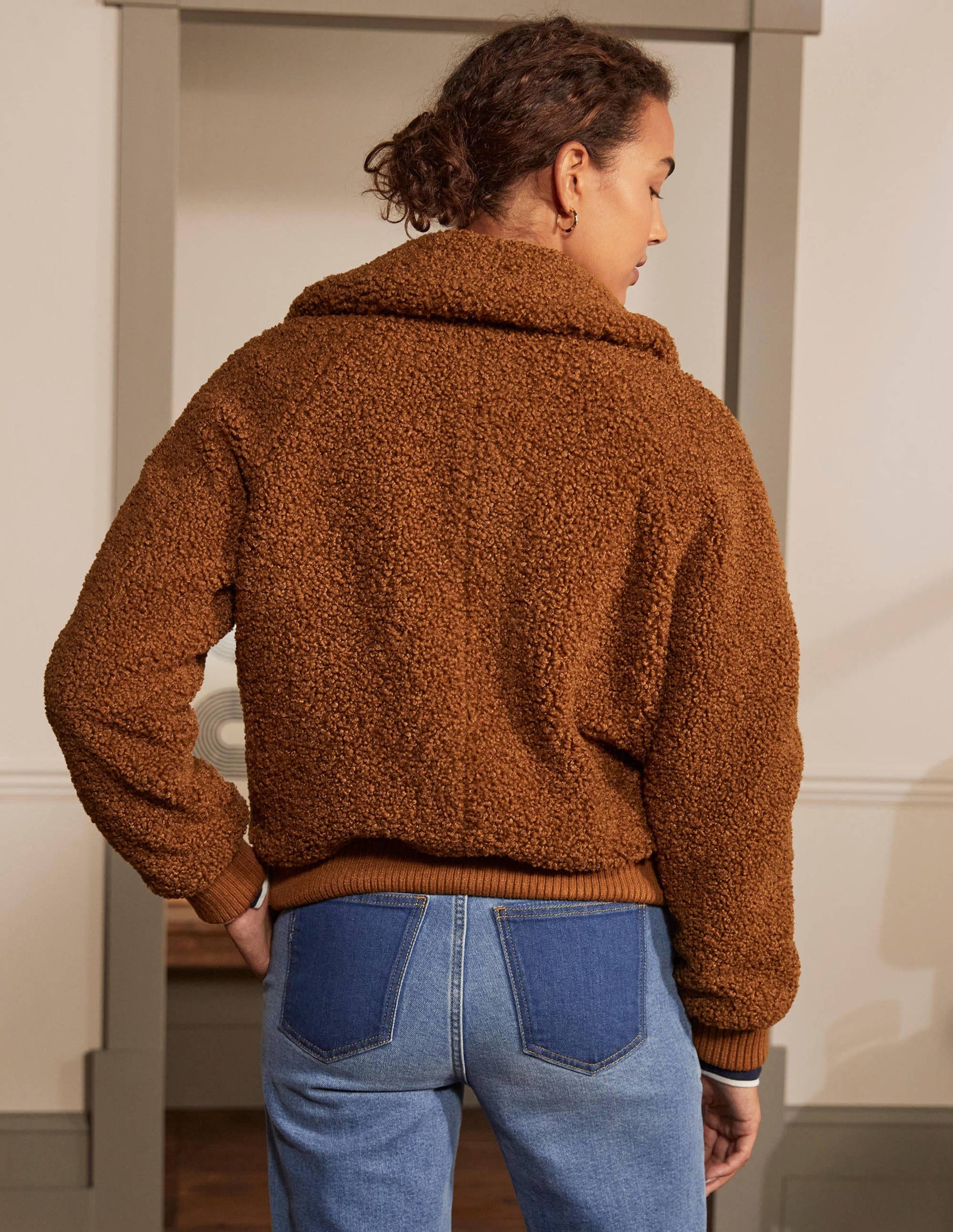 Teddy Bomber Jacket-Ginger-2