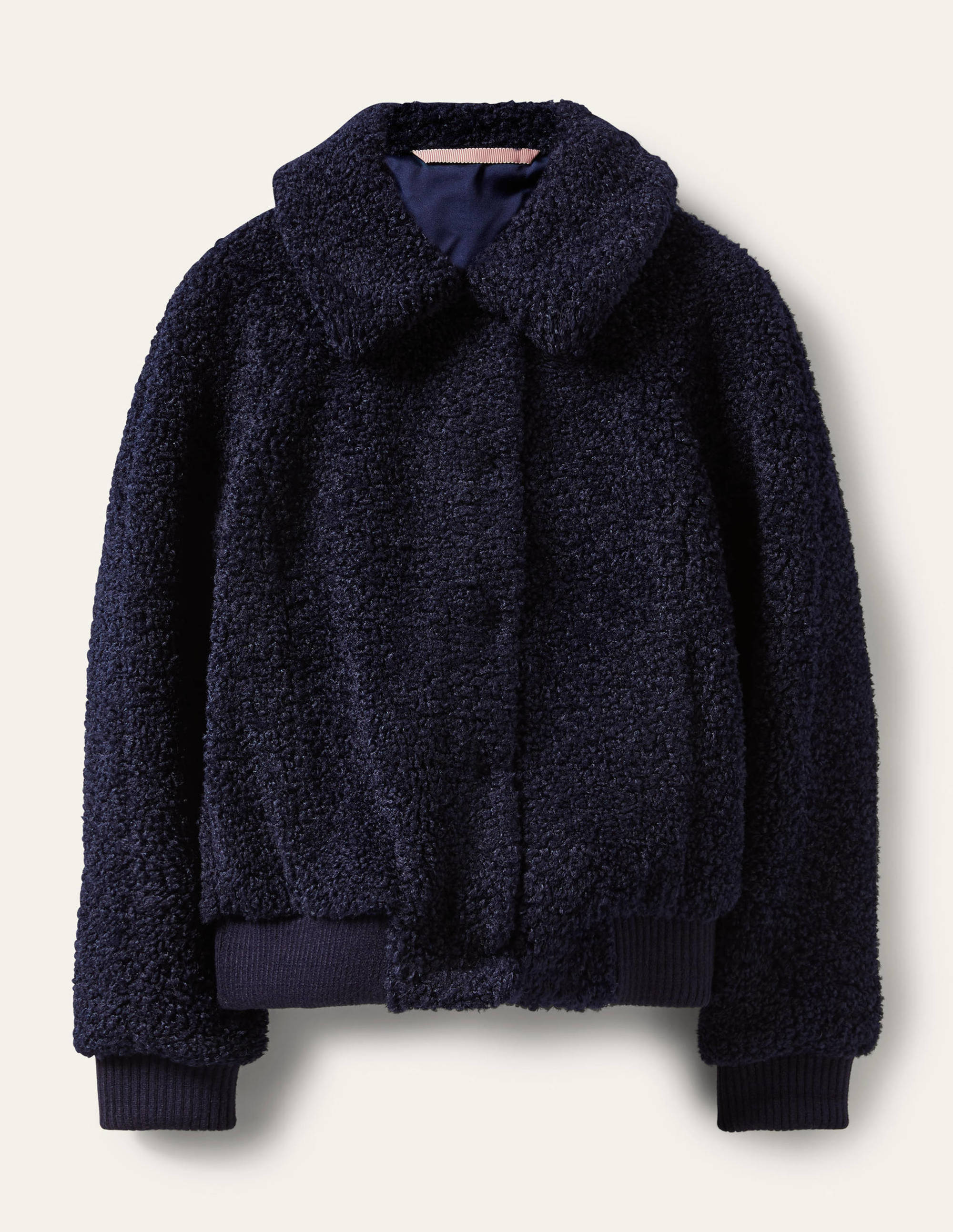 Teddy Bomber Jacket-Navy - Image 5