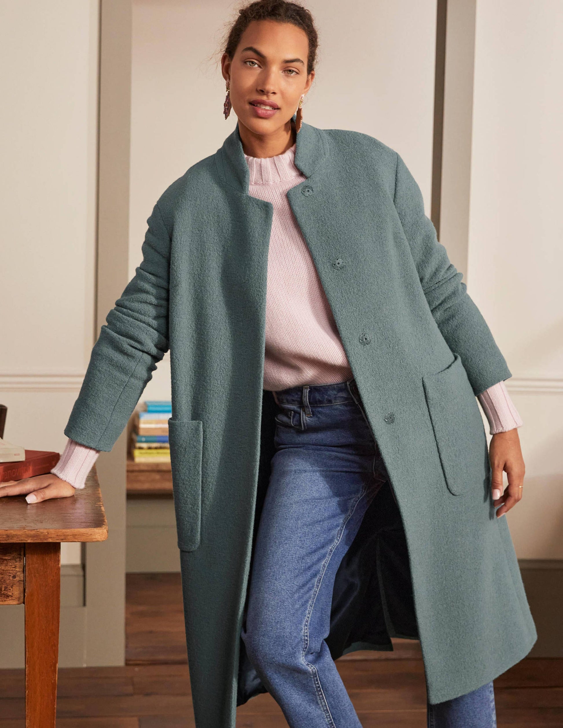 Chiltern Wool Blend Coat-Heath-3