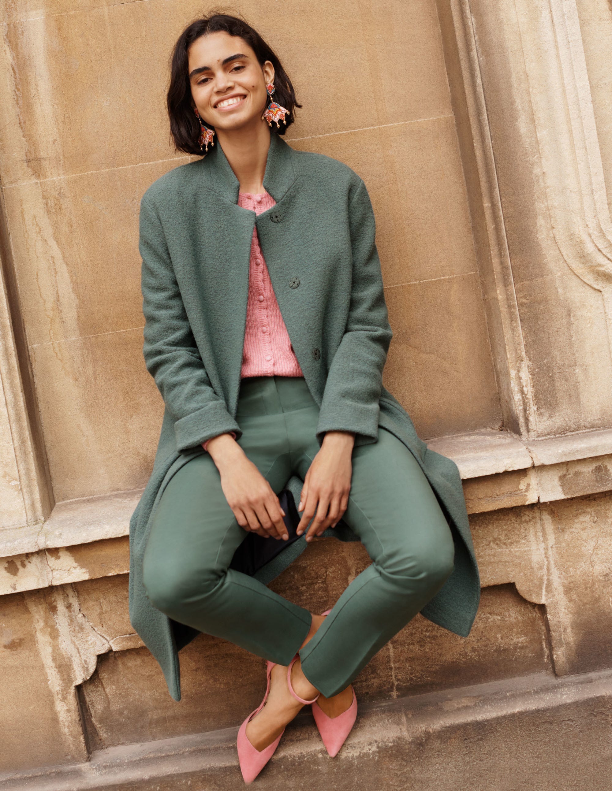 Chiltern Wool Blend Coat-Heath - Image 4