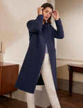 Chiltern Wool Blend Coat-Navy