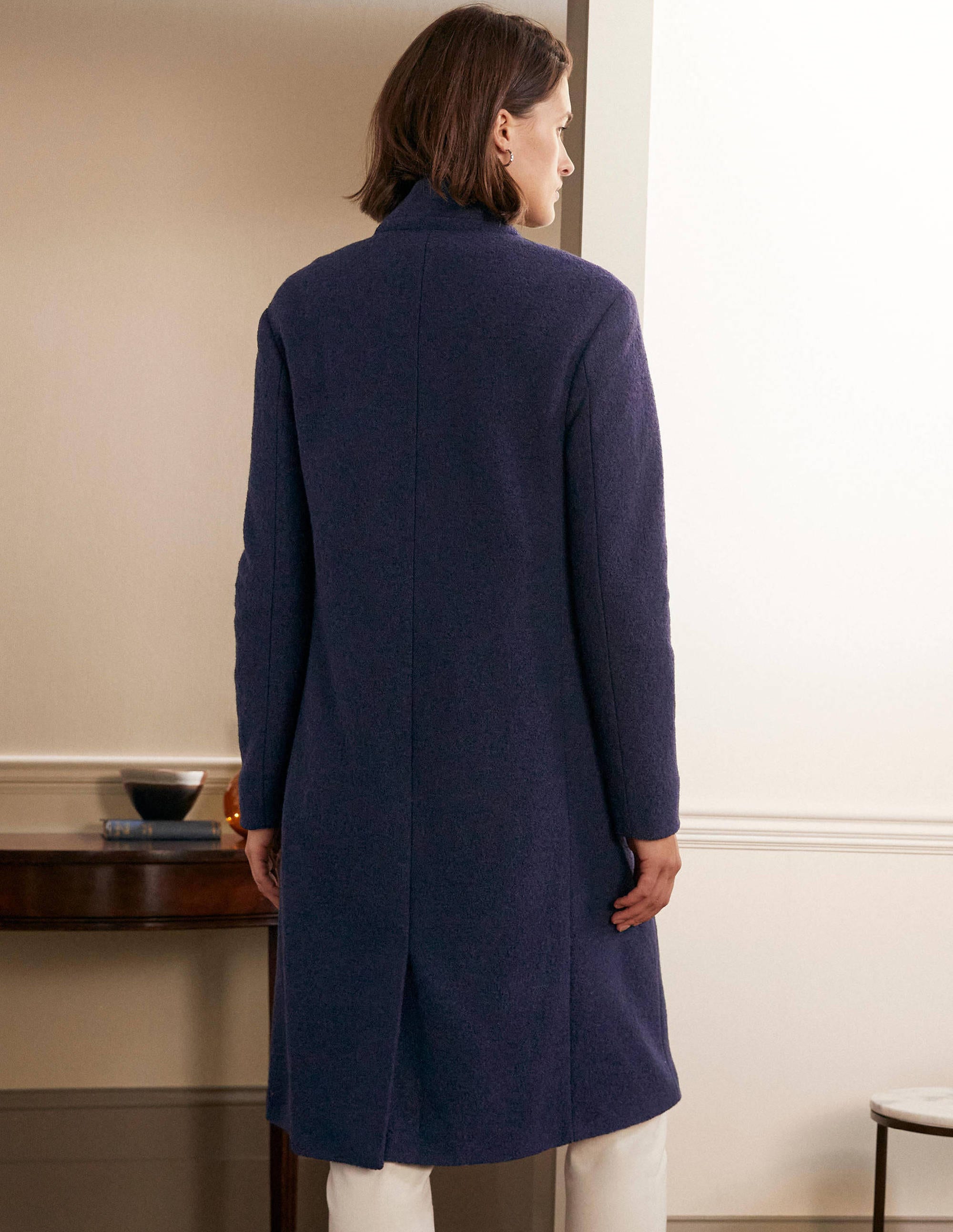 Chiltern Wool Blend Coat-Navy - Image 2