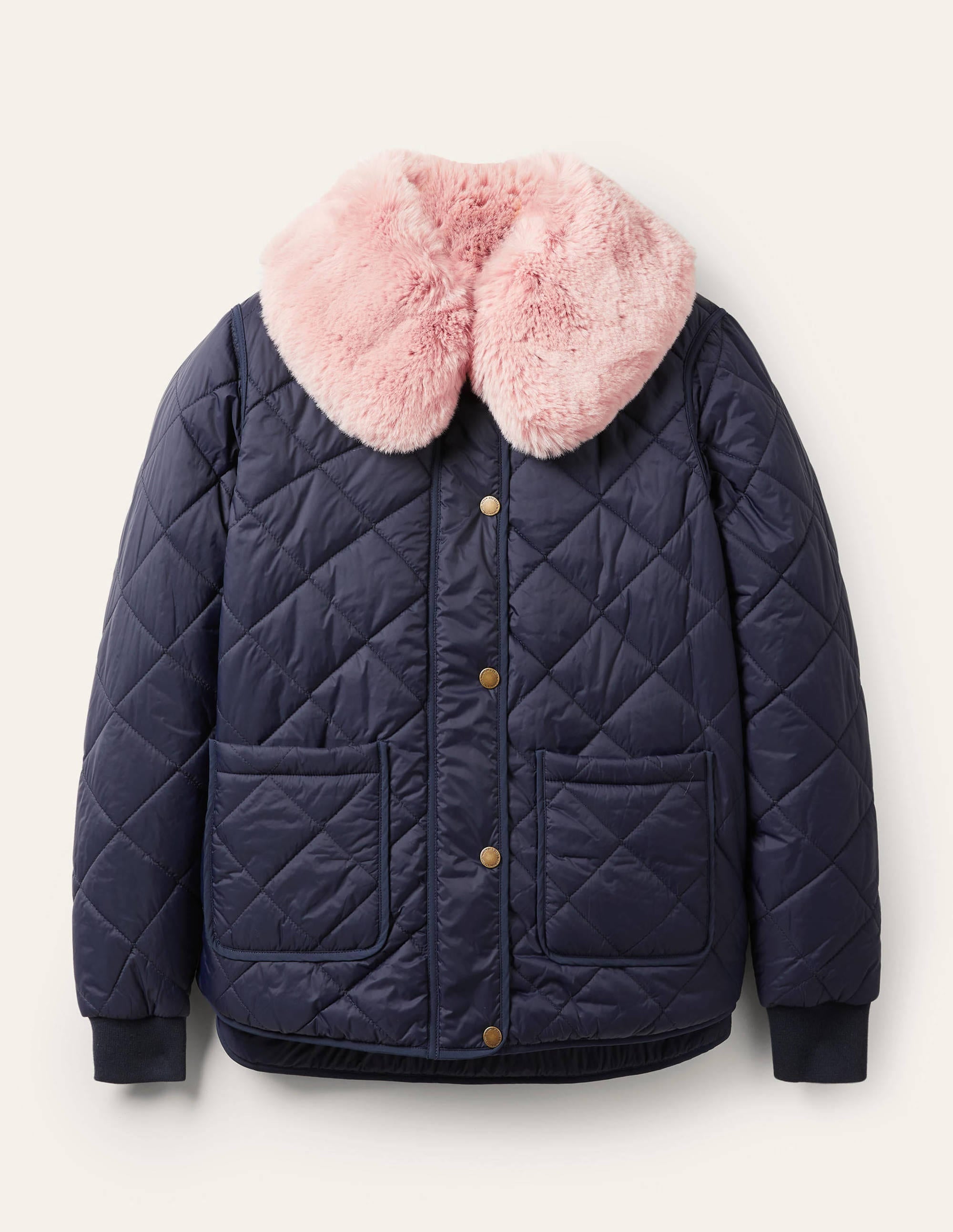 Hollie Quilted Jacket-Navy - Image 7