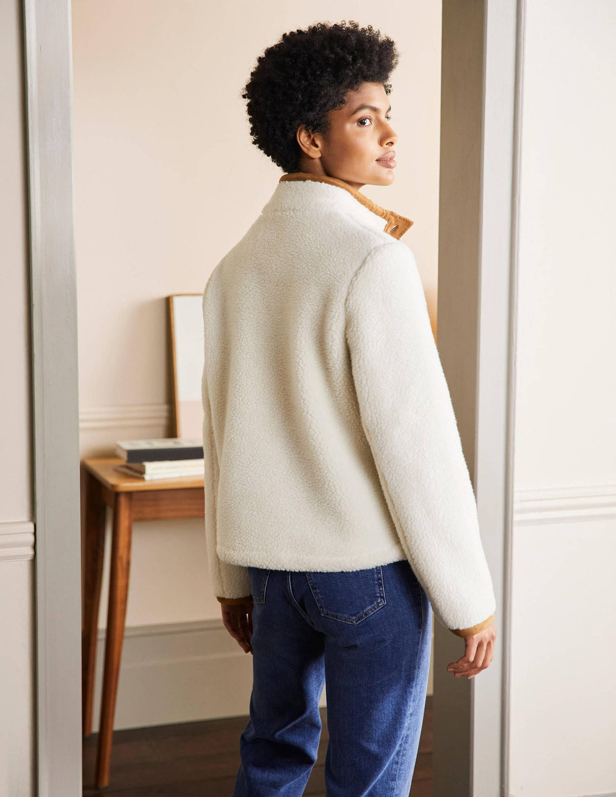 Marcia Sherpa Jacket-Ivory - Image 3