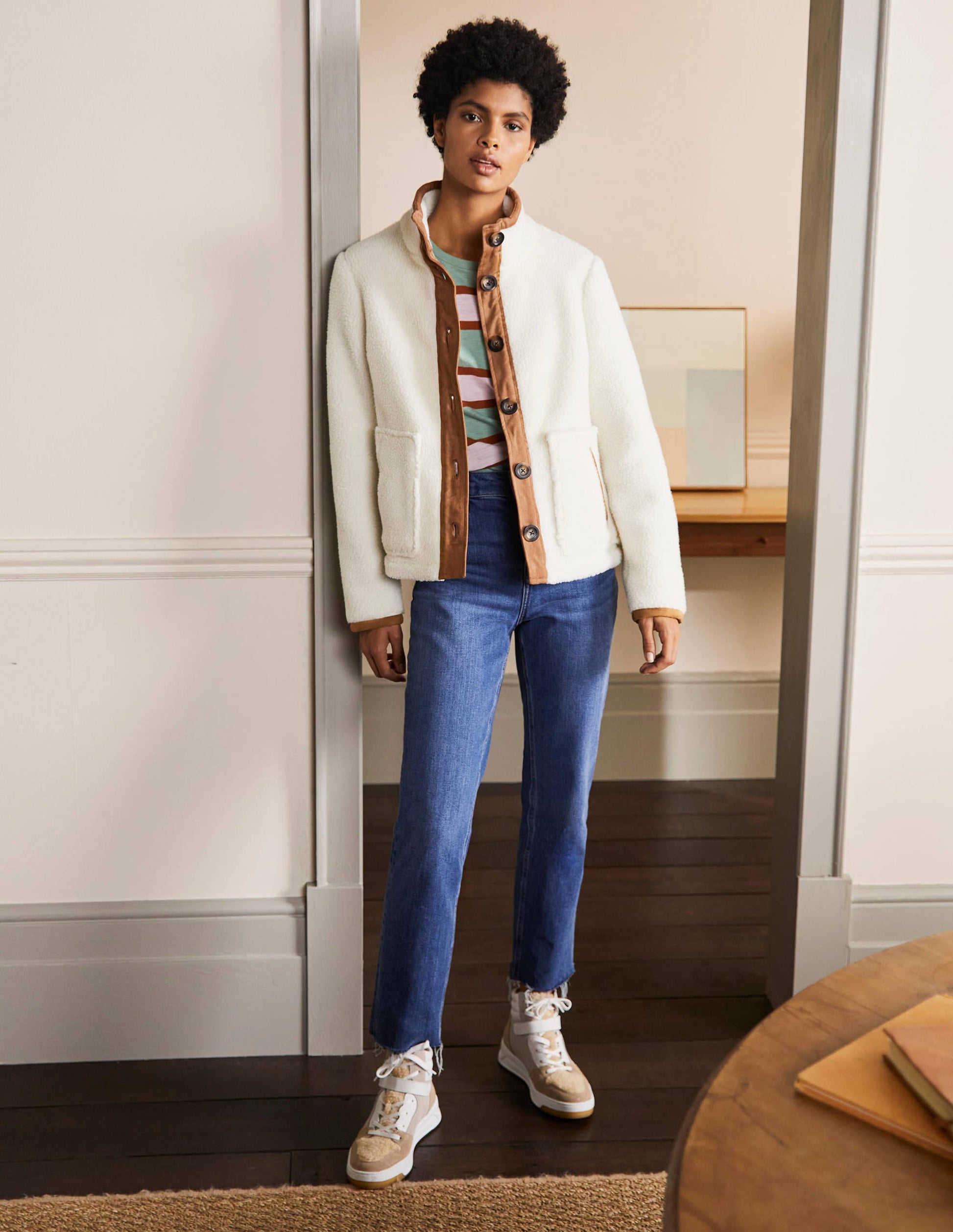 Marcia Sherpa Jacket-Ivory-4