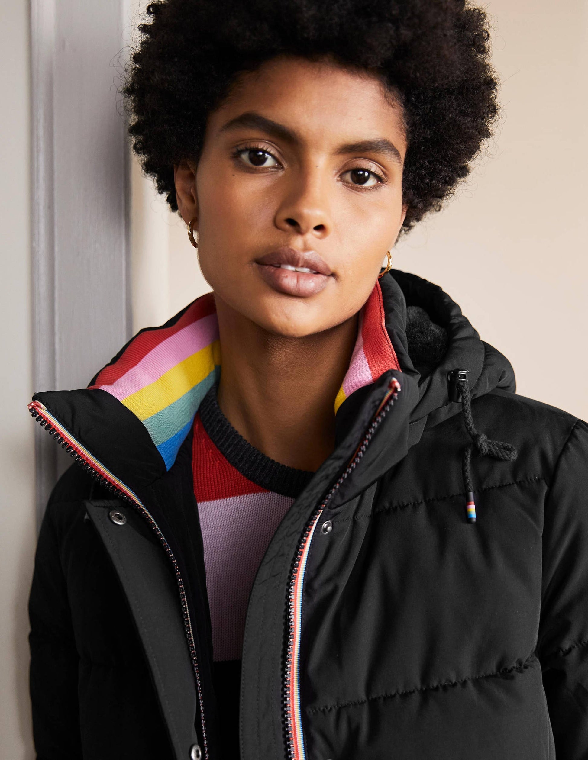 Brecon Puffer Coat-Black-2