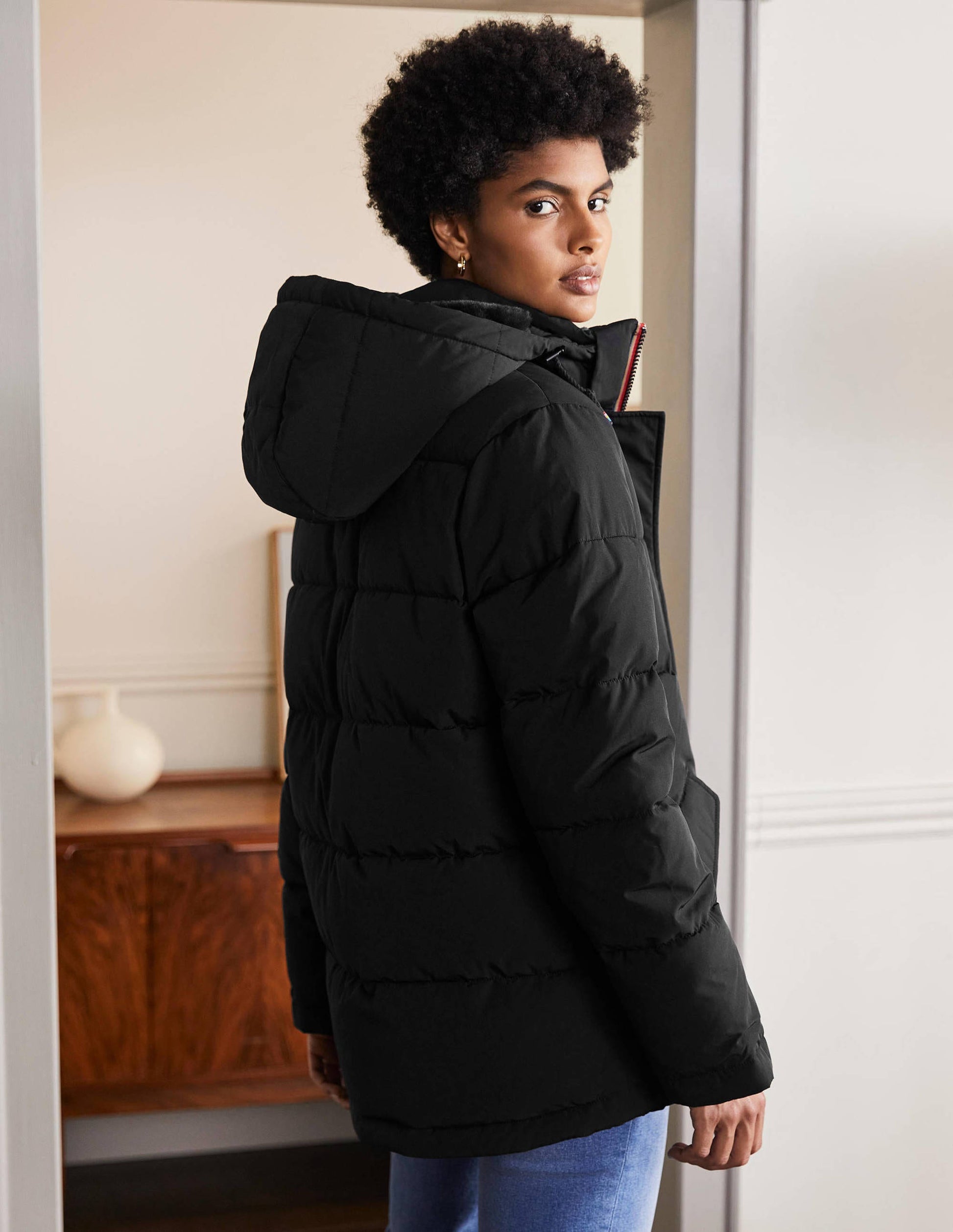 Brecon Puffer Coat-Black-3