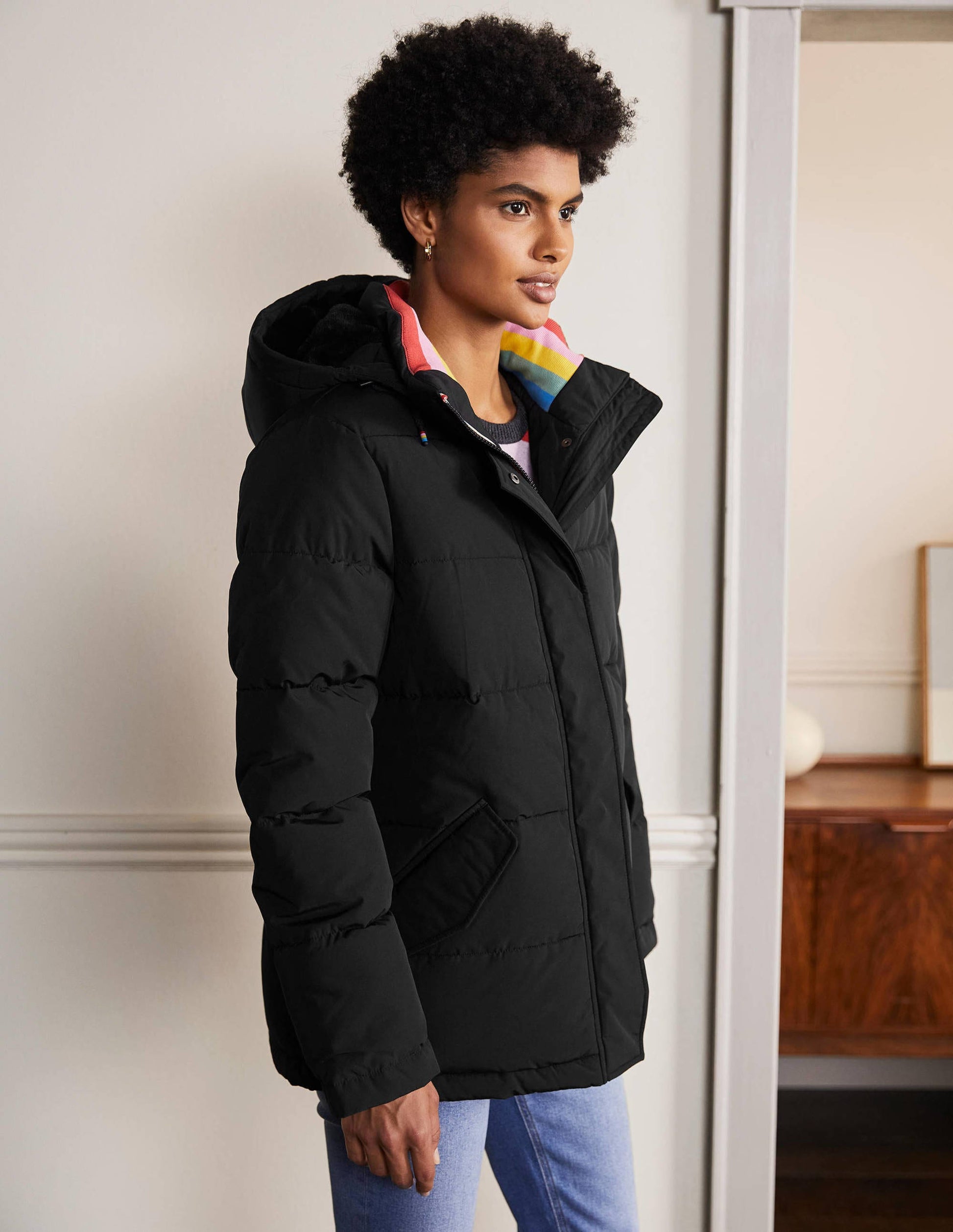 Brecon Puffer Coat-Black-5
