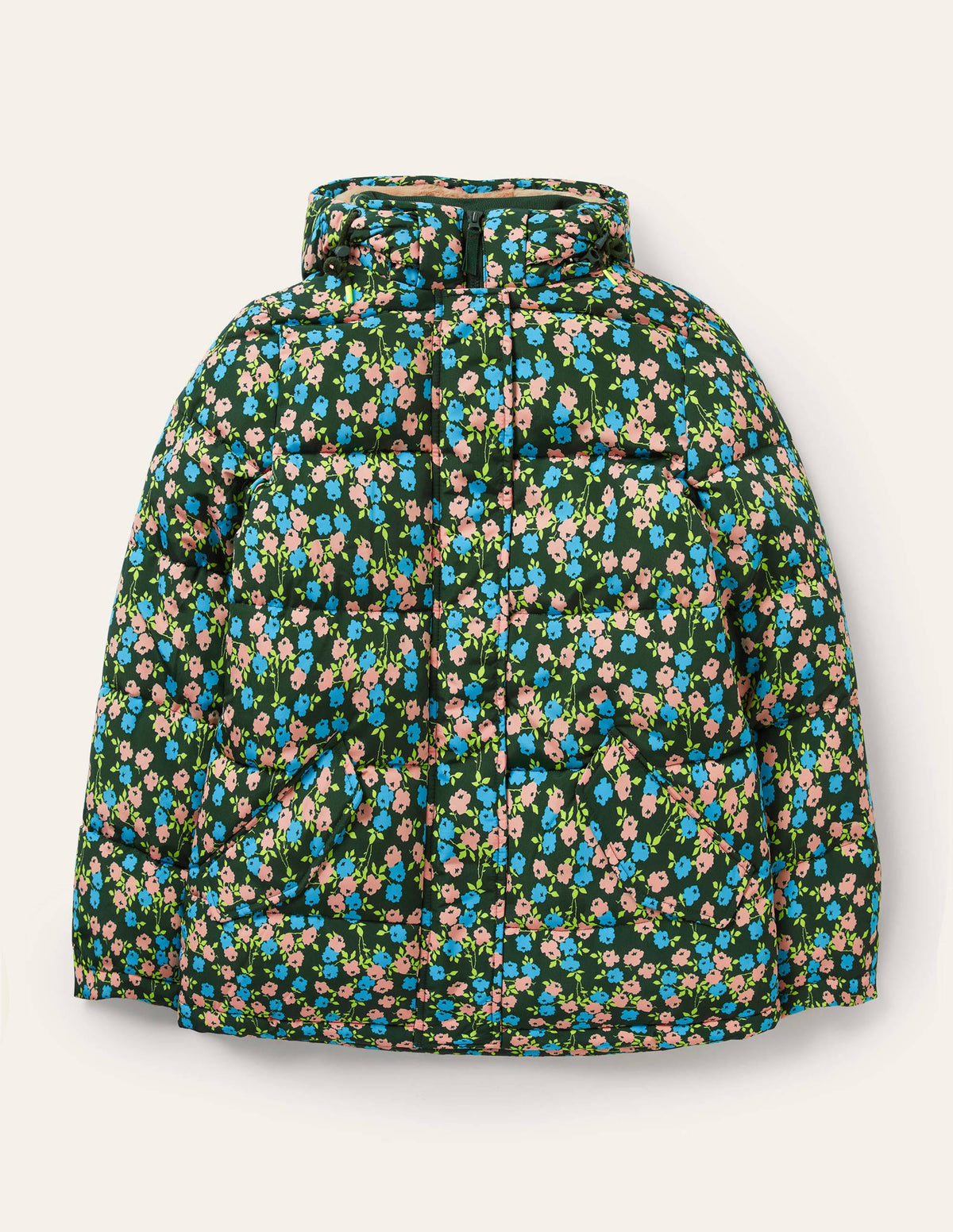 Brecon Puffer Coat-Midnight Garden Abstract Sprig - Image 7