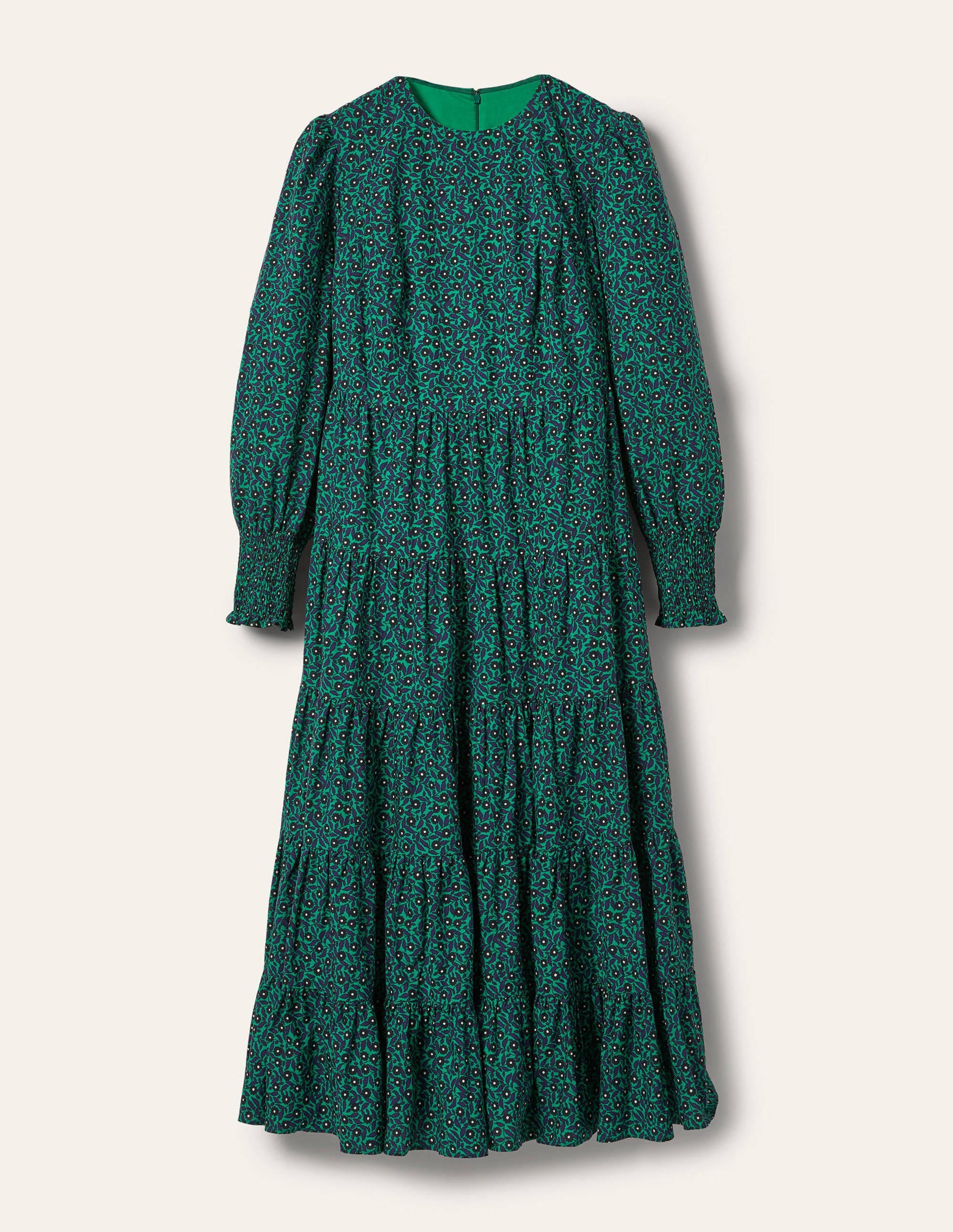 Tiered Maxi Dress-Highland Green, Rambling Ditsy - Image 6