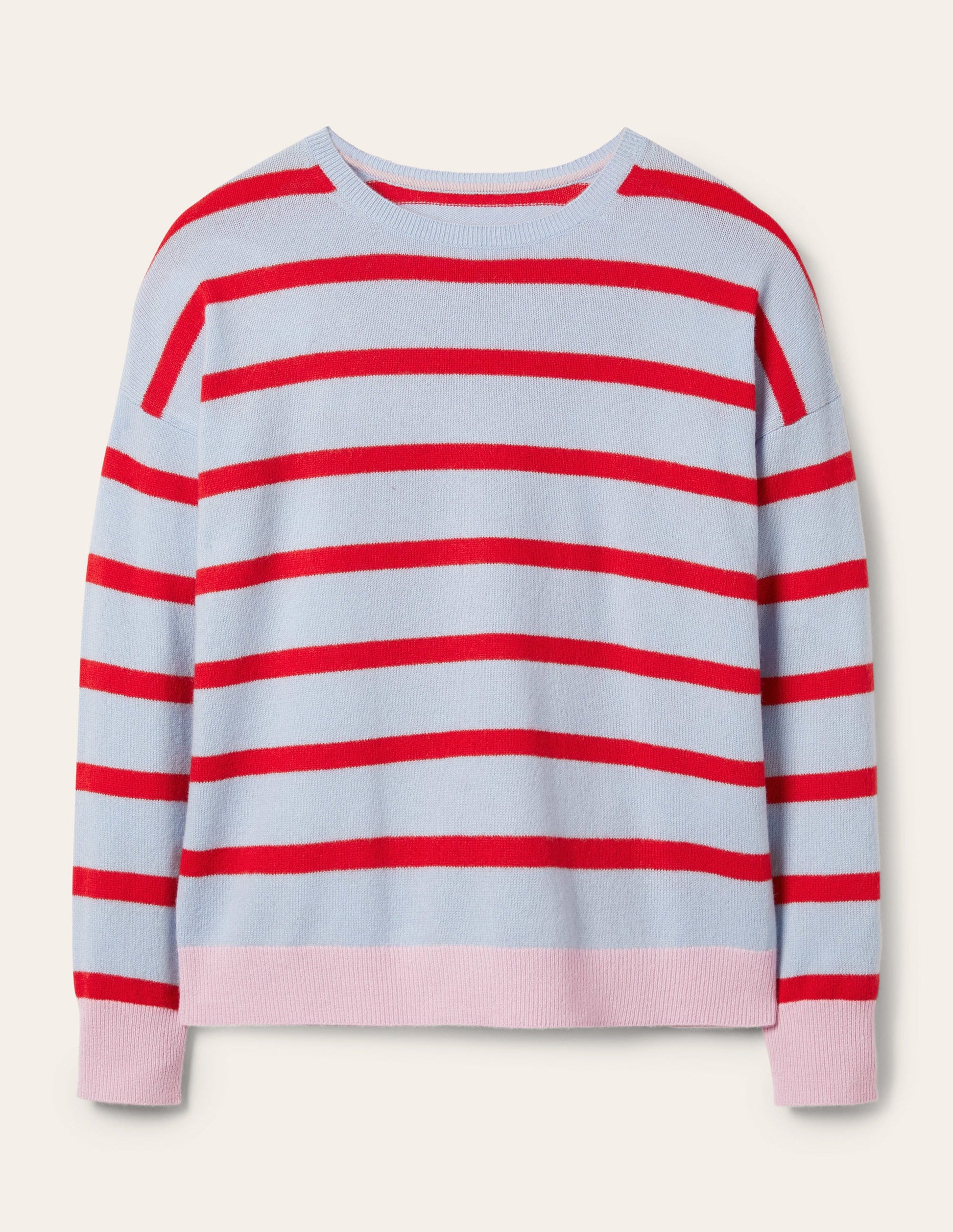 Striped Cashmere Sweater-Lapis Light Blue Stripe-5