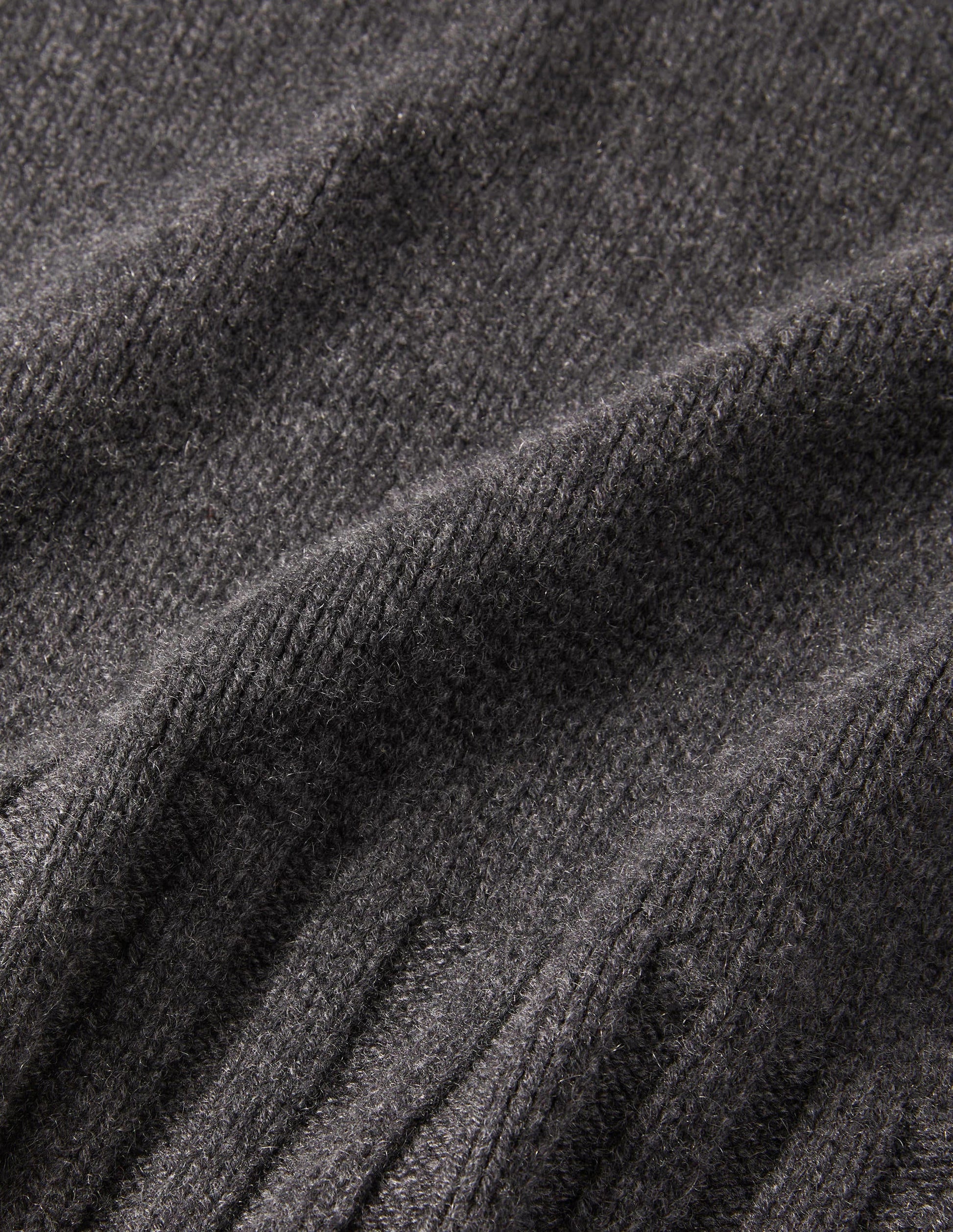 Chunky Cashmere Sweater-Charcoal Melange-5