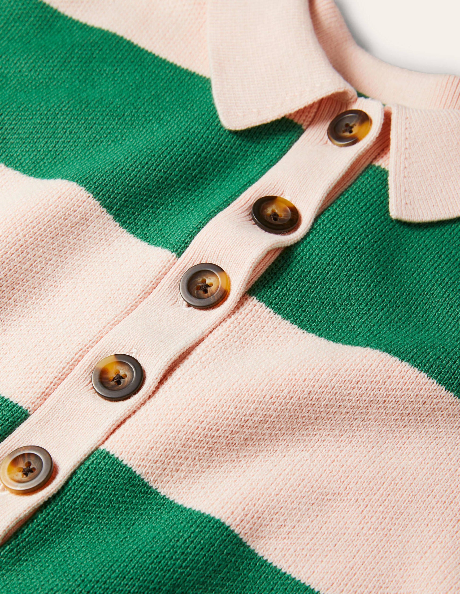 Striped Knitted Rugby Sweater-Milkshake and Irish Green-6
