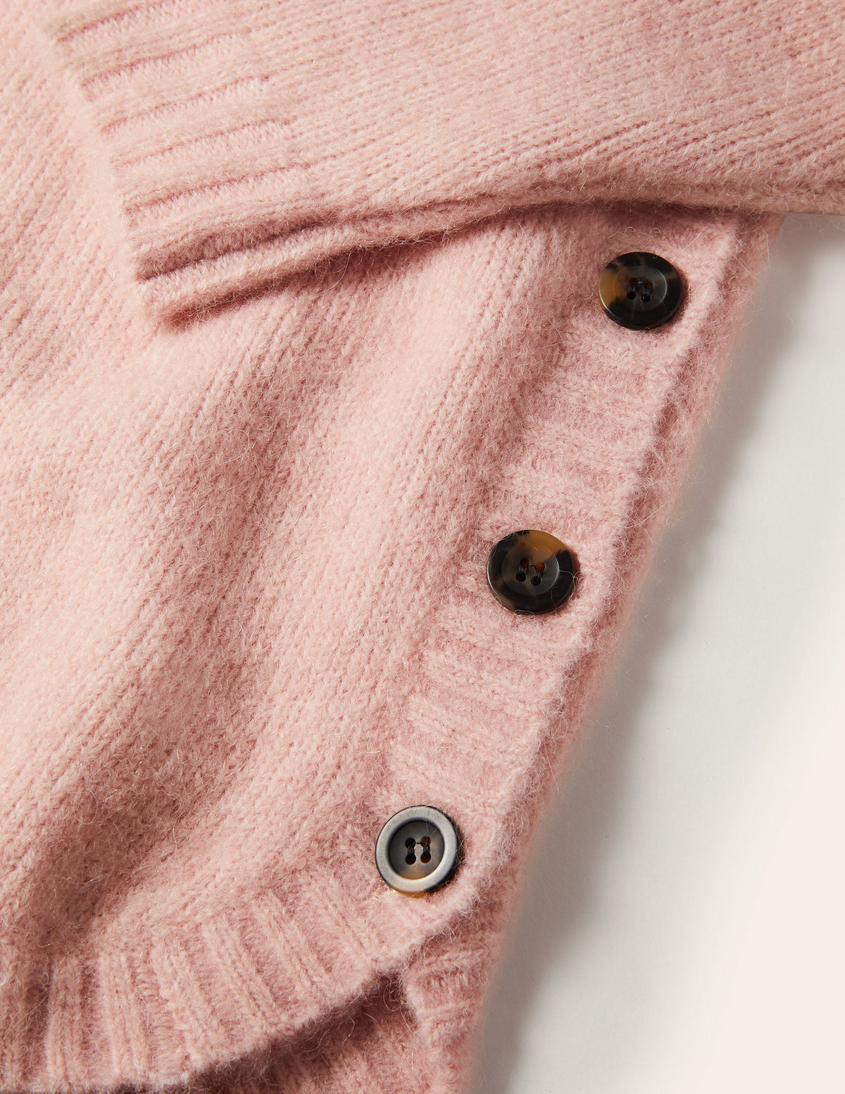 Fluffy Side Button Sweater-Milkshake-6