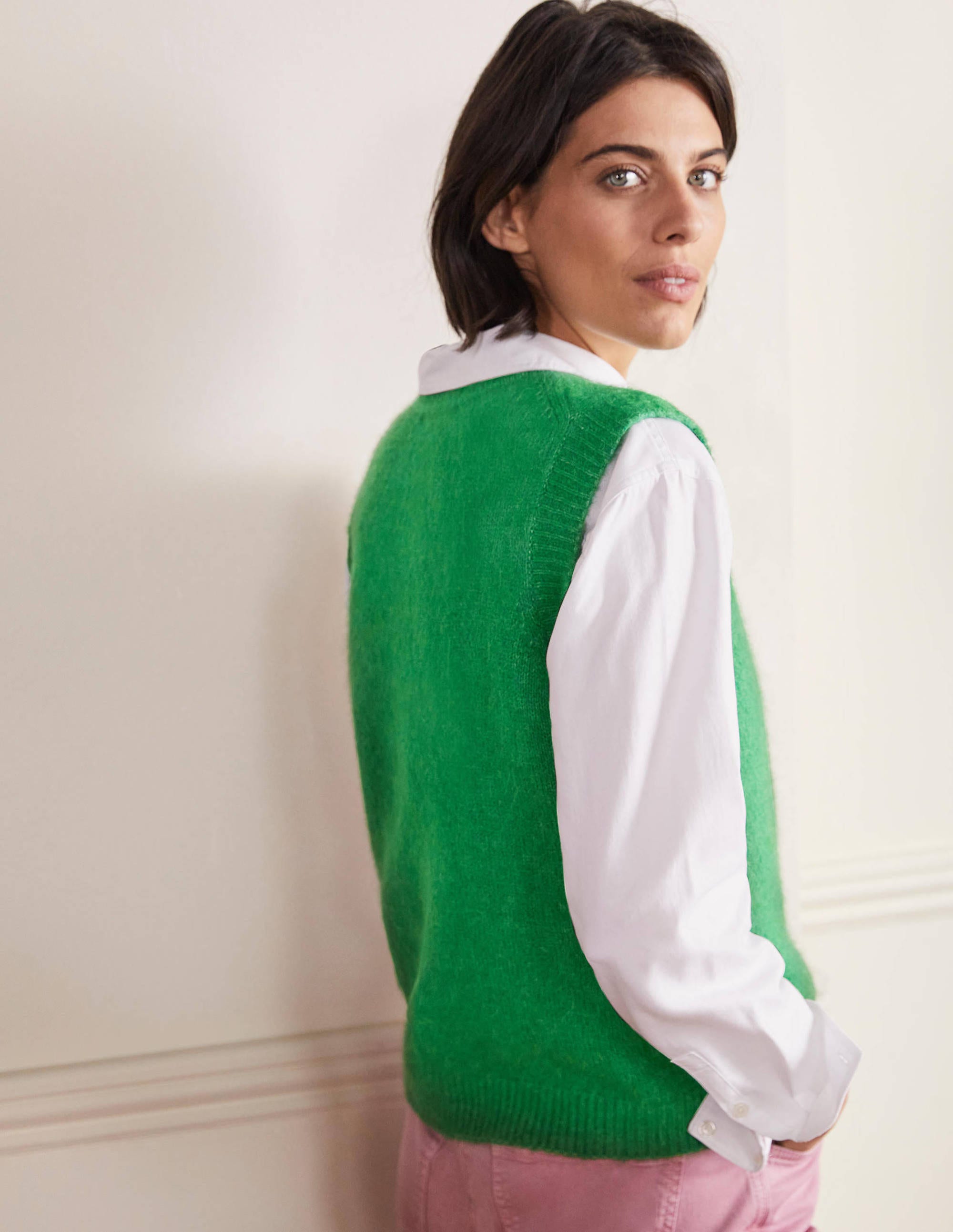 Fluffy Sweater Vest-Irish Green - Image 3
