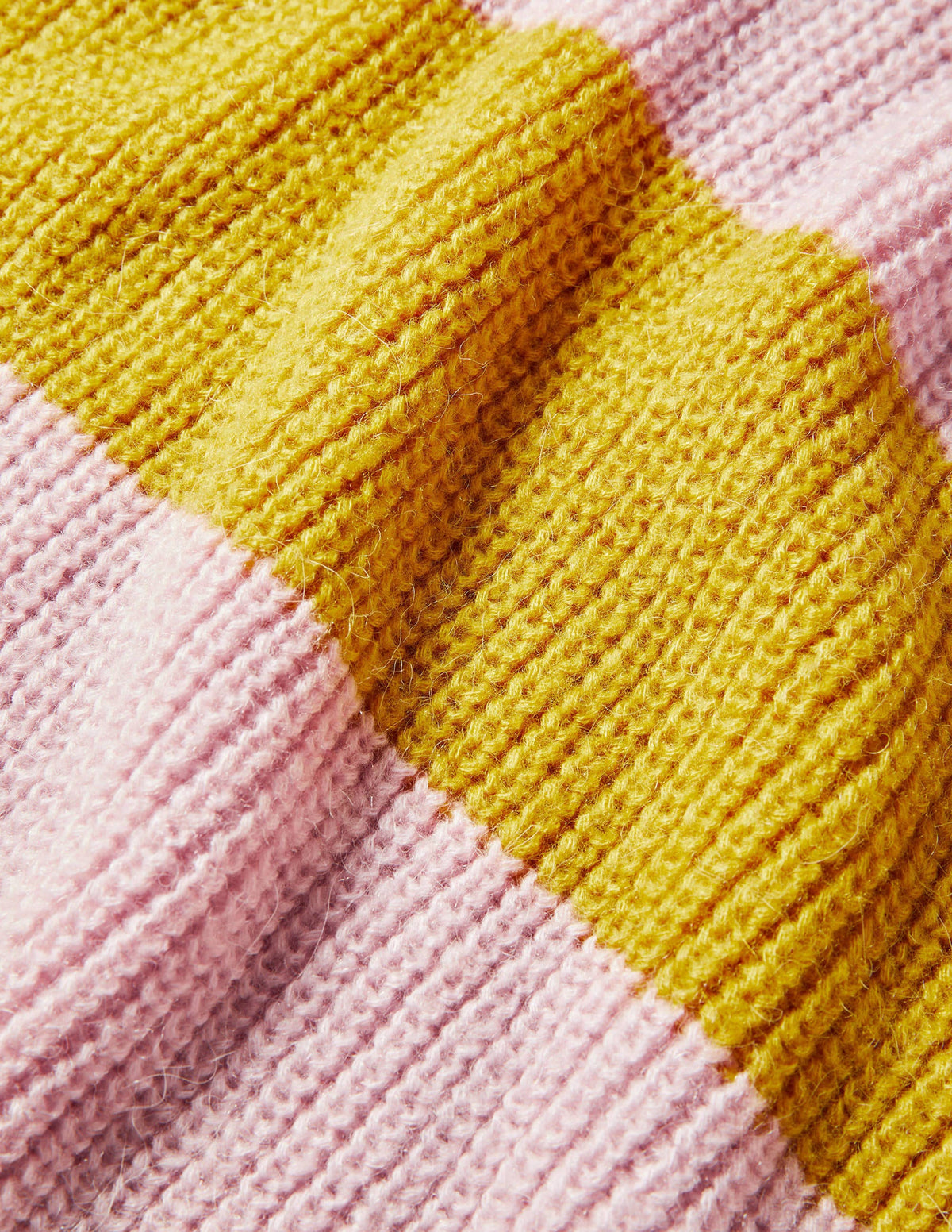Blouson Cuff Fluffy Sweater-Pink, Yellow Multistripe-6