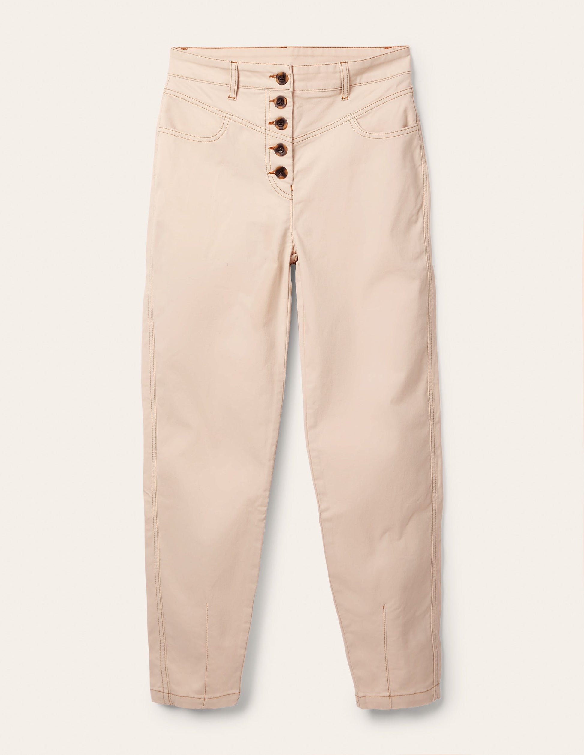 Tapered Chino Pants-Oat Milk-5