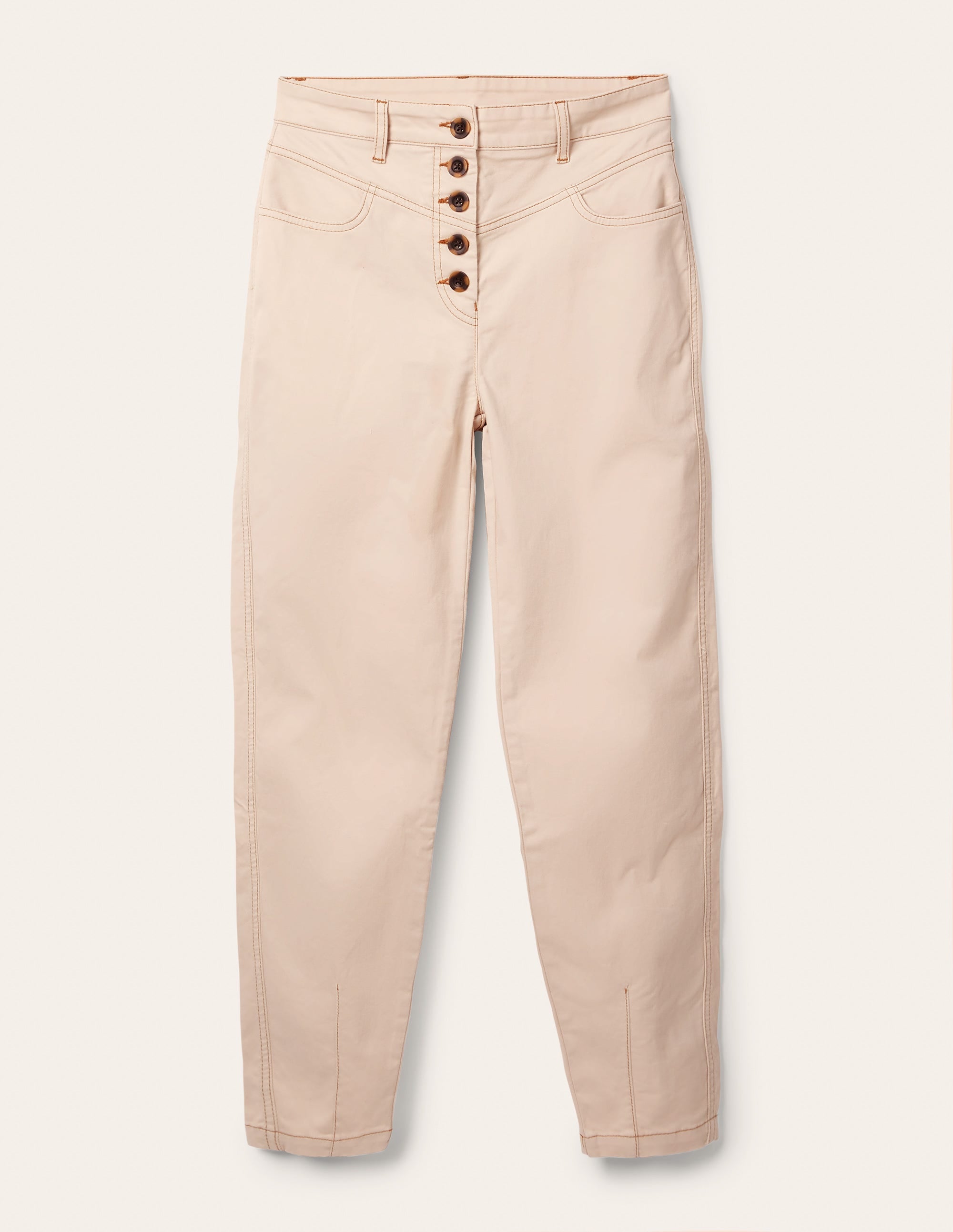 Tapered Chino Pants-Oat Milk - Image 5