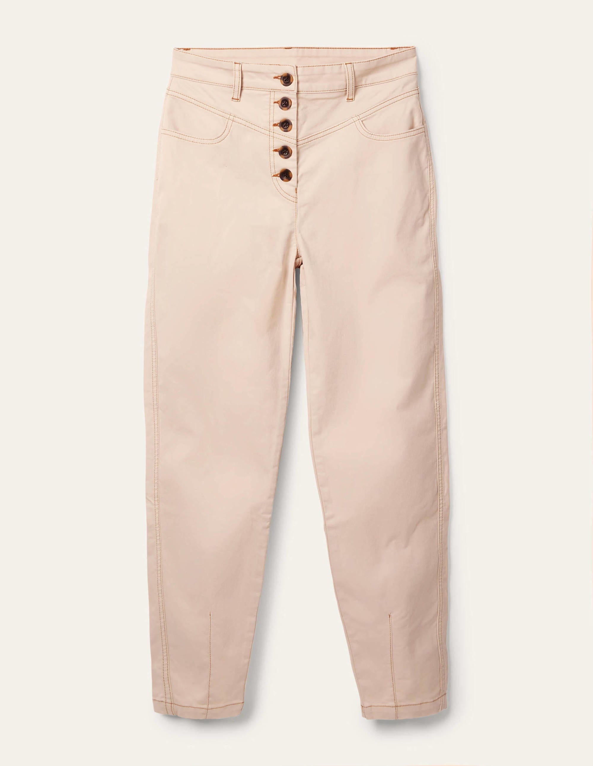 Tapered Chino Pants-Oat Milk - Image 6