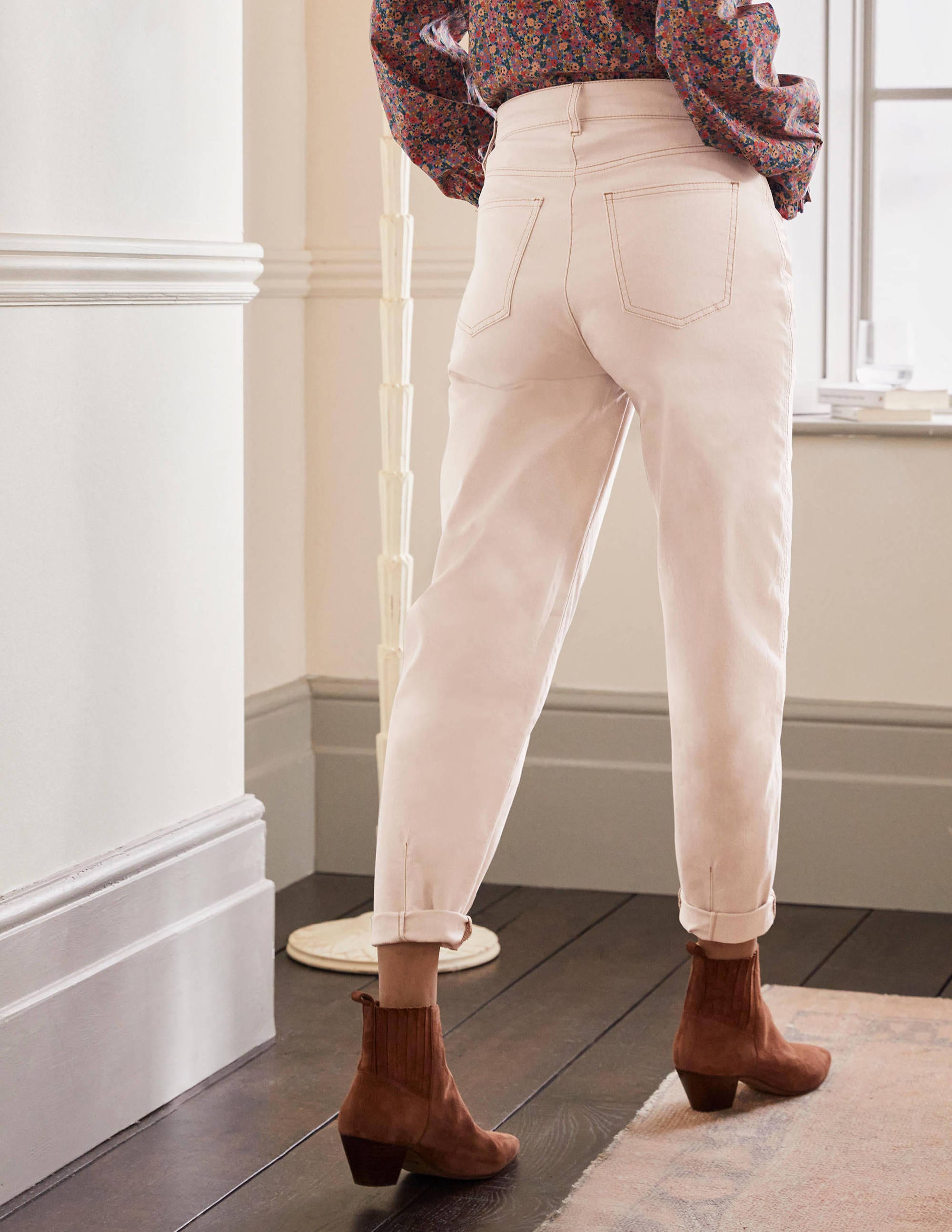 Tapered Chino Pants-Oat Milk - Image 3