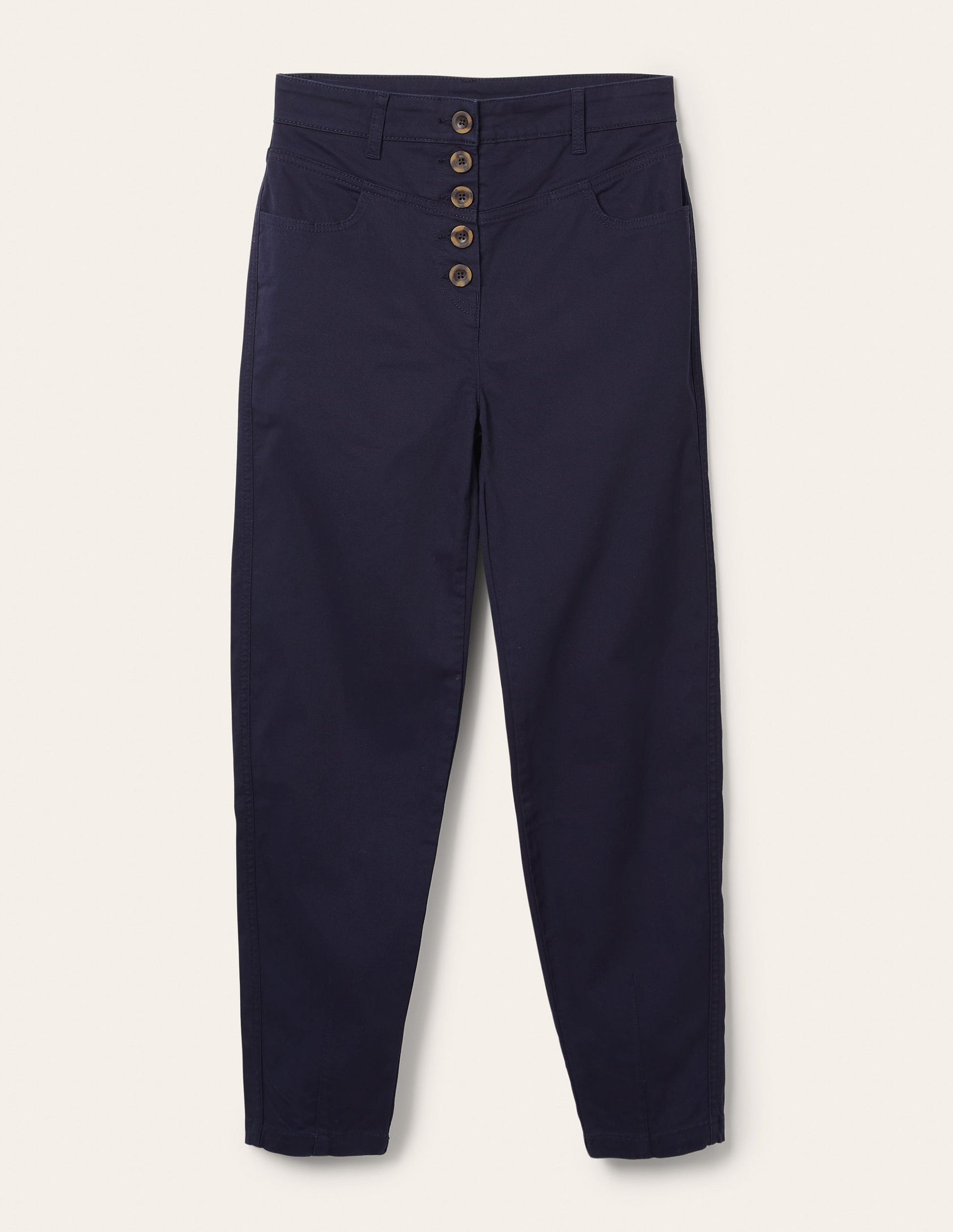Tapered Chino Pants-Navy-5
