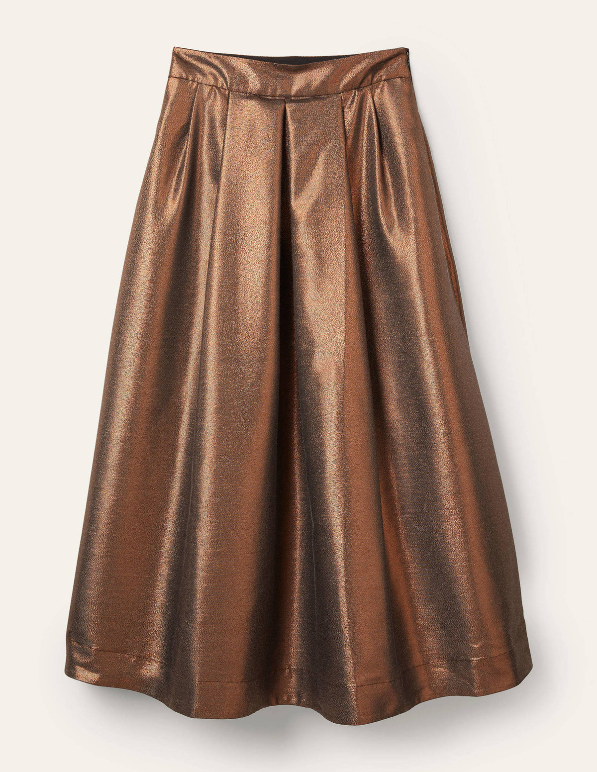 Bronzed Full Midi Skirt-Metallic - Image 5