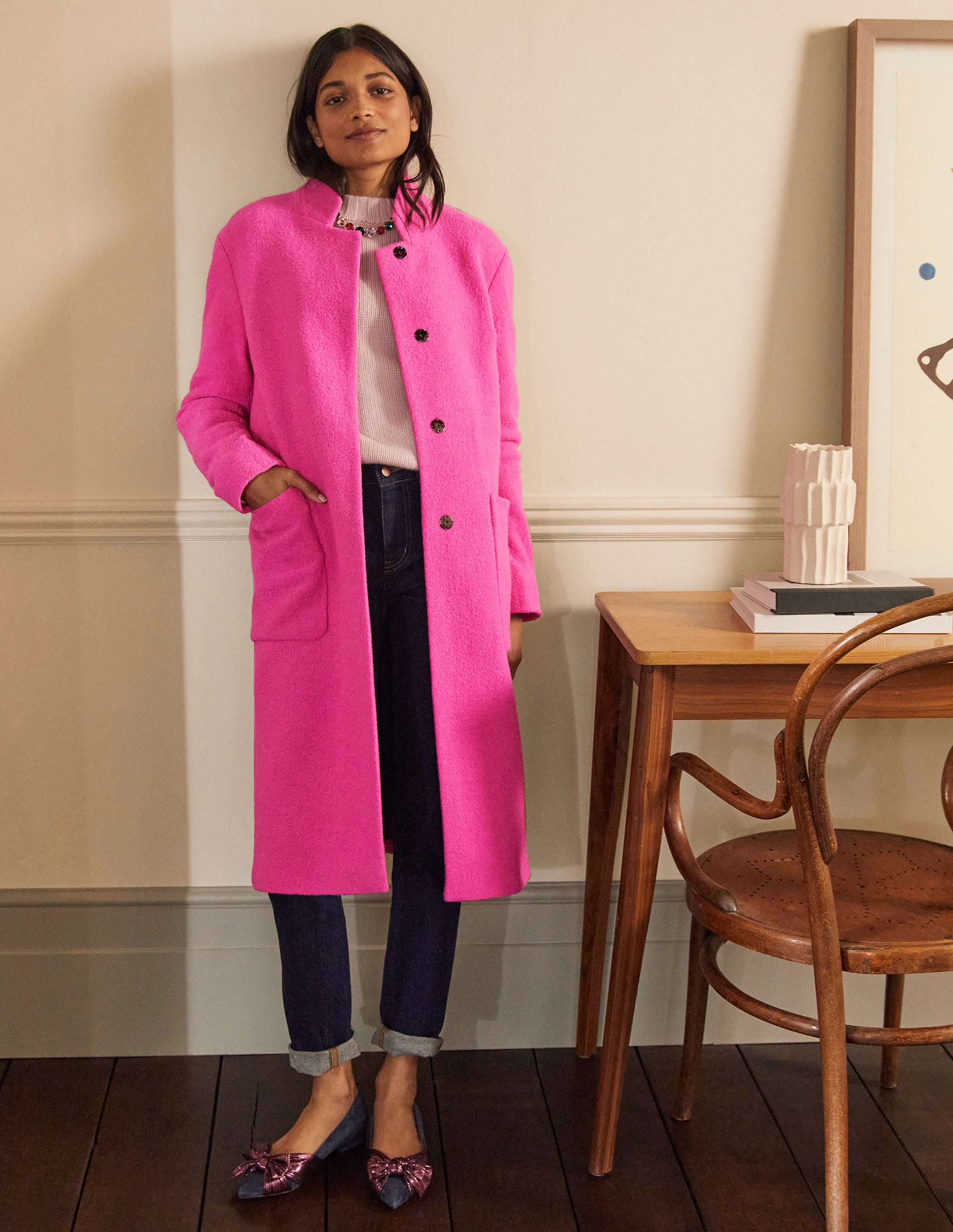 Chiltern Wool Blend Coat-Pop Pansy - Image 4