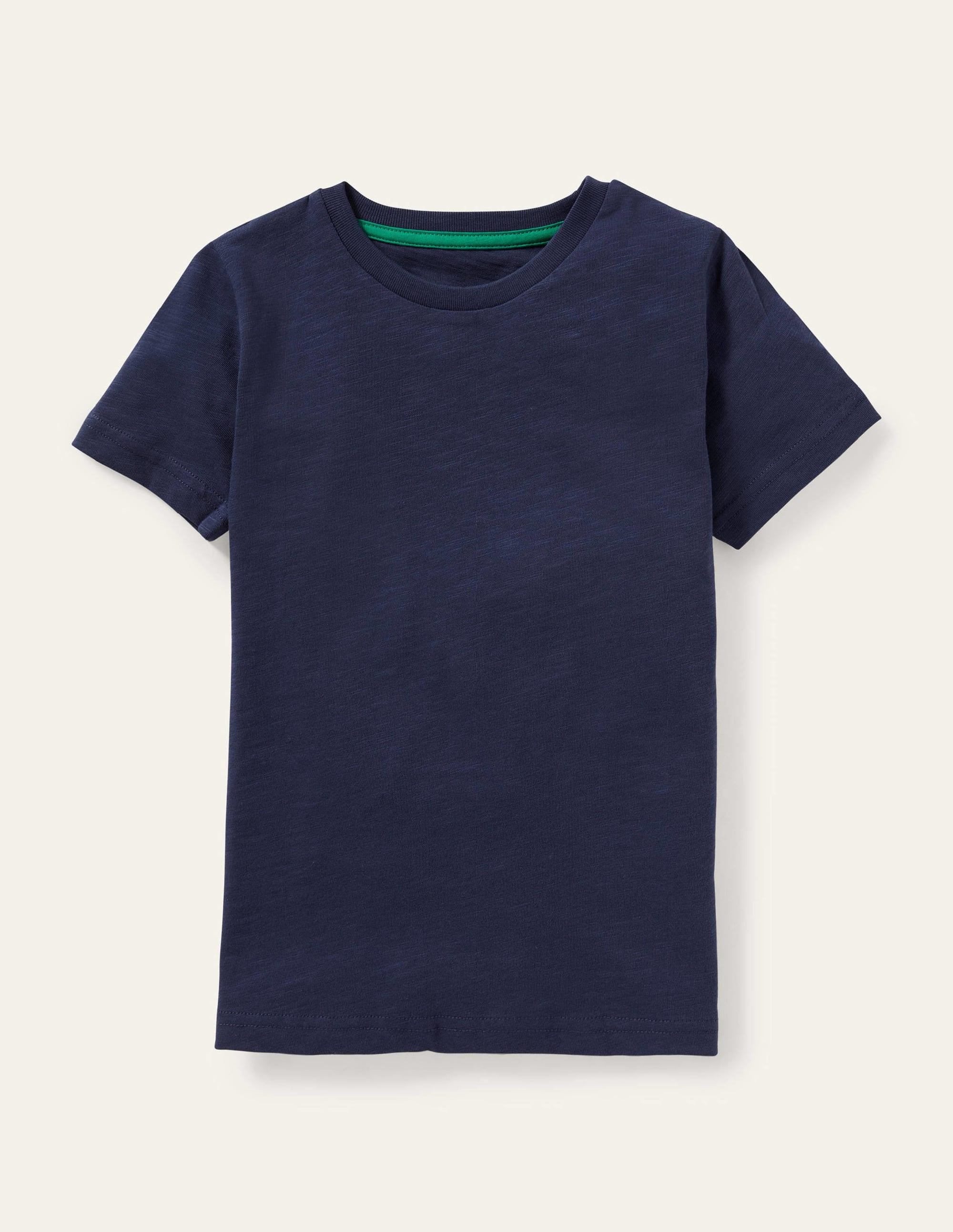 Slub Washed T-shirt-Navy Blue - Image 1