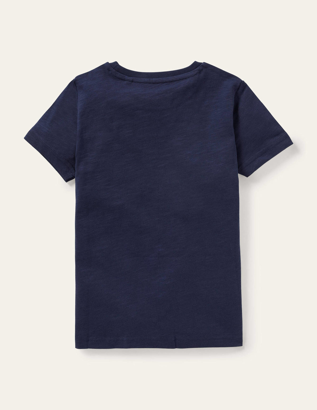 Slub Washed T-shirt-Navy Blue - Image 2