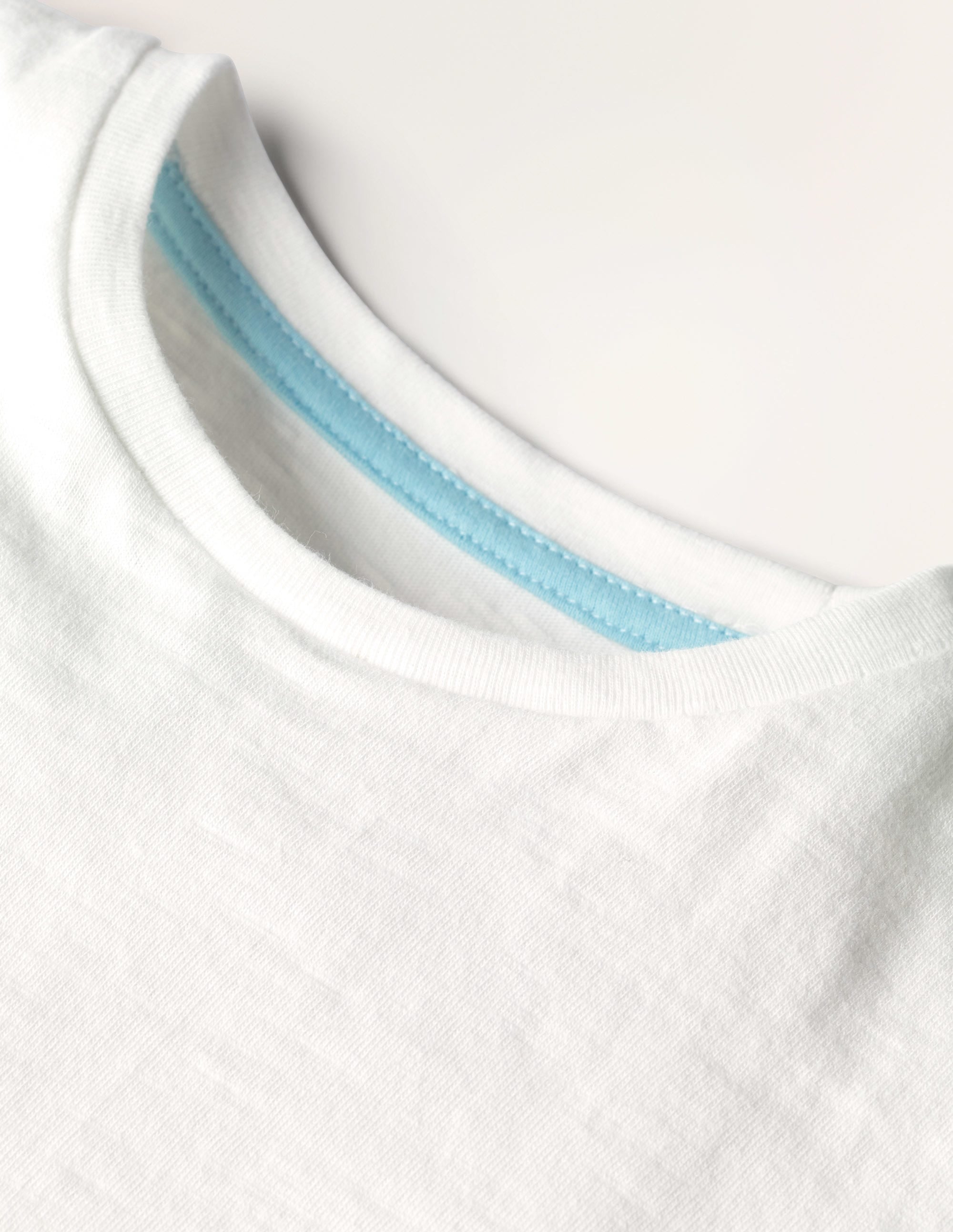 Slub Washed T-shirt-White - Image 3