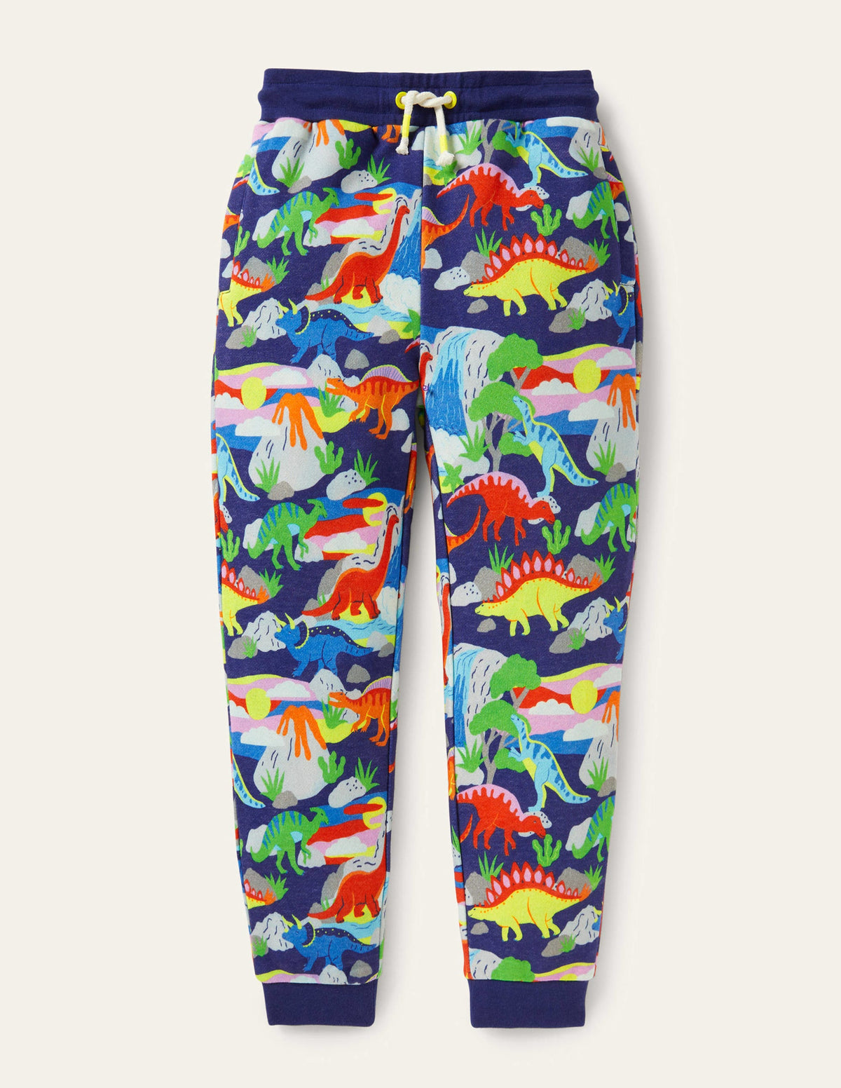 Printed Joggers-Starboard Blue Dino Sunset - Image 1