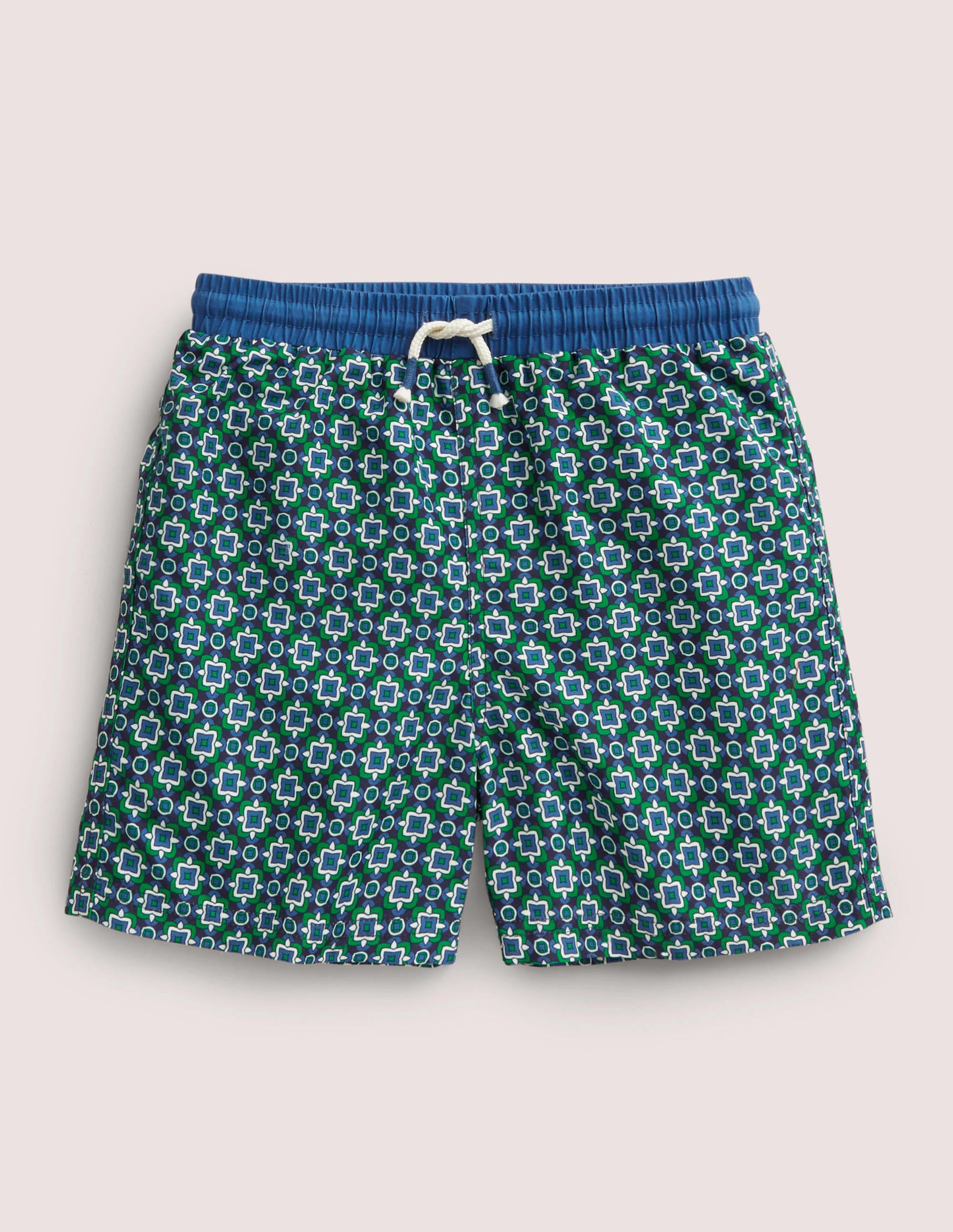 Swim Trunks-Highland Green Tile Geo - Image 1