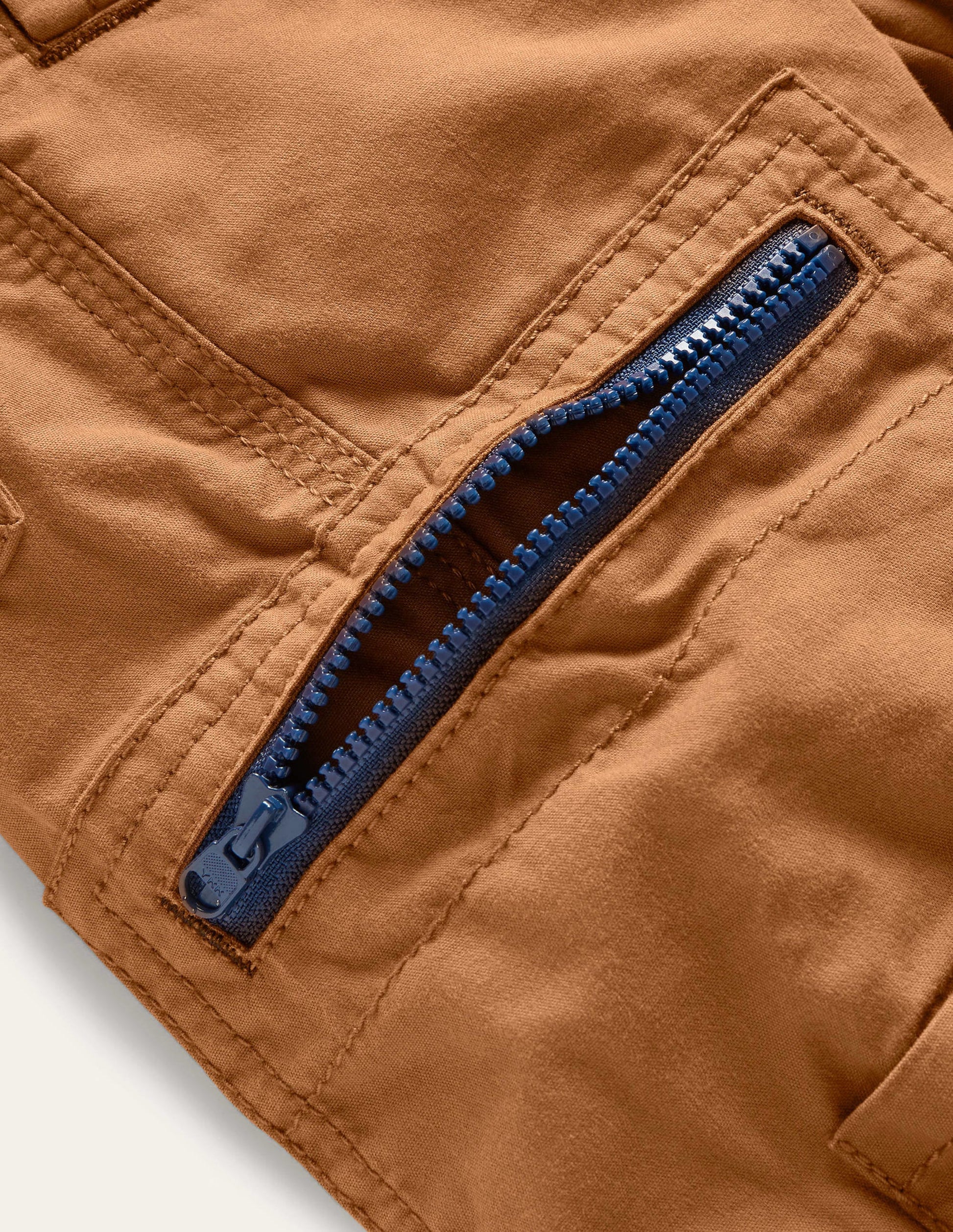 Brown Draw String Cargo Pants-Butterscotch Brown-3