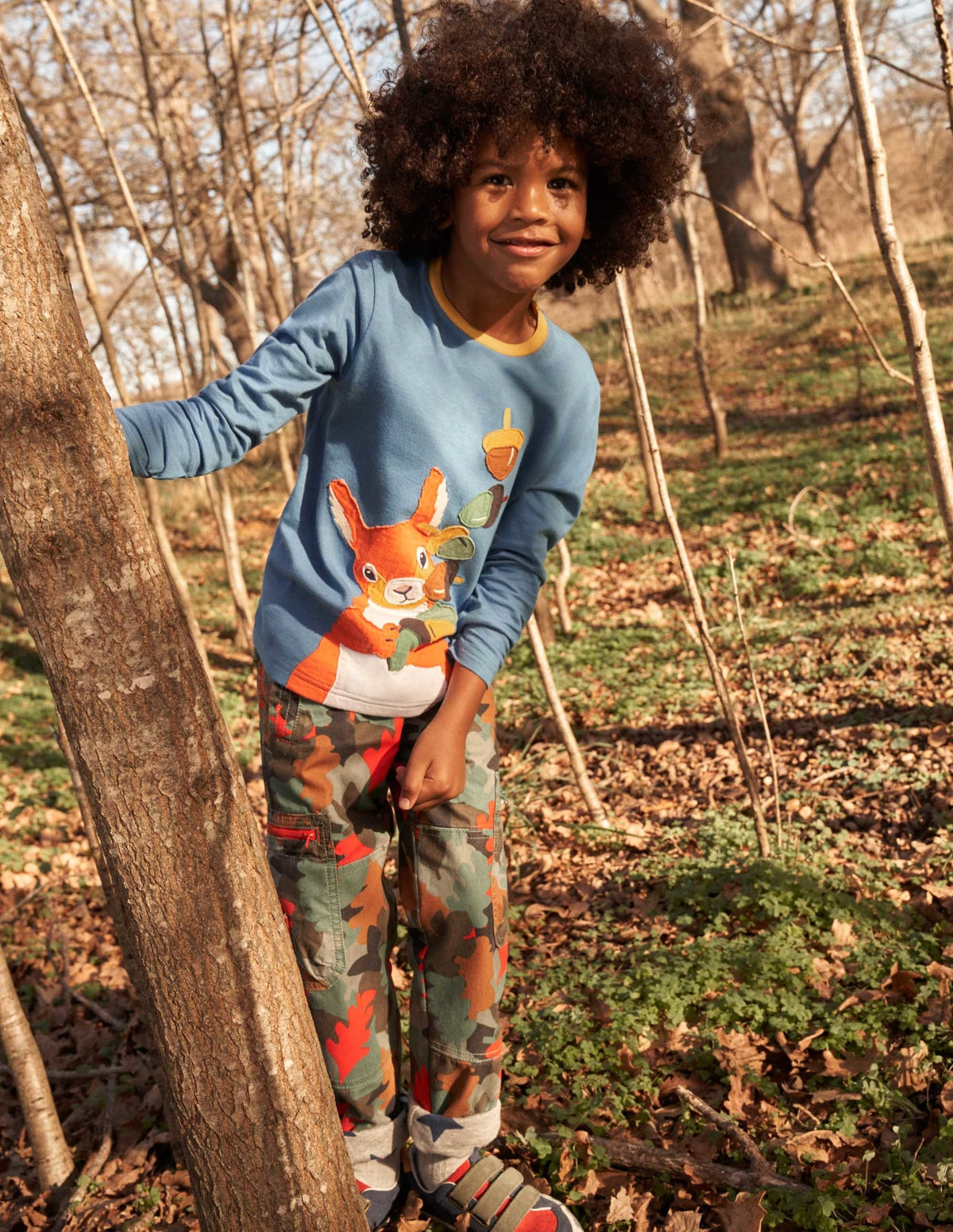 Cosy Lined Cargo Pants-Rosemary Autumn Leaf Camo - Image 9