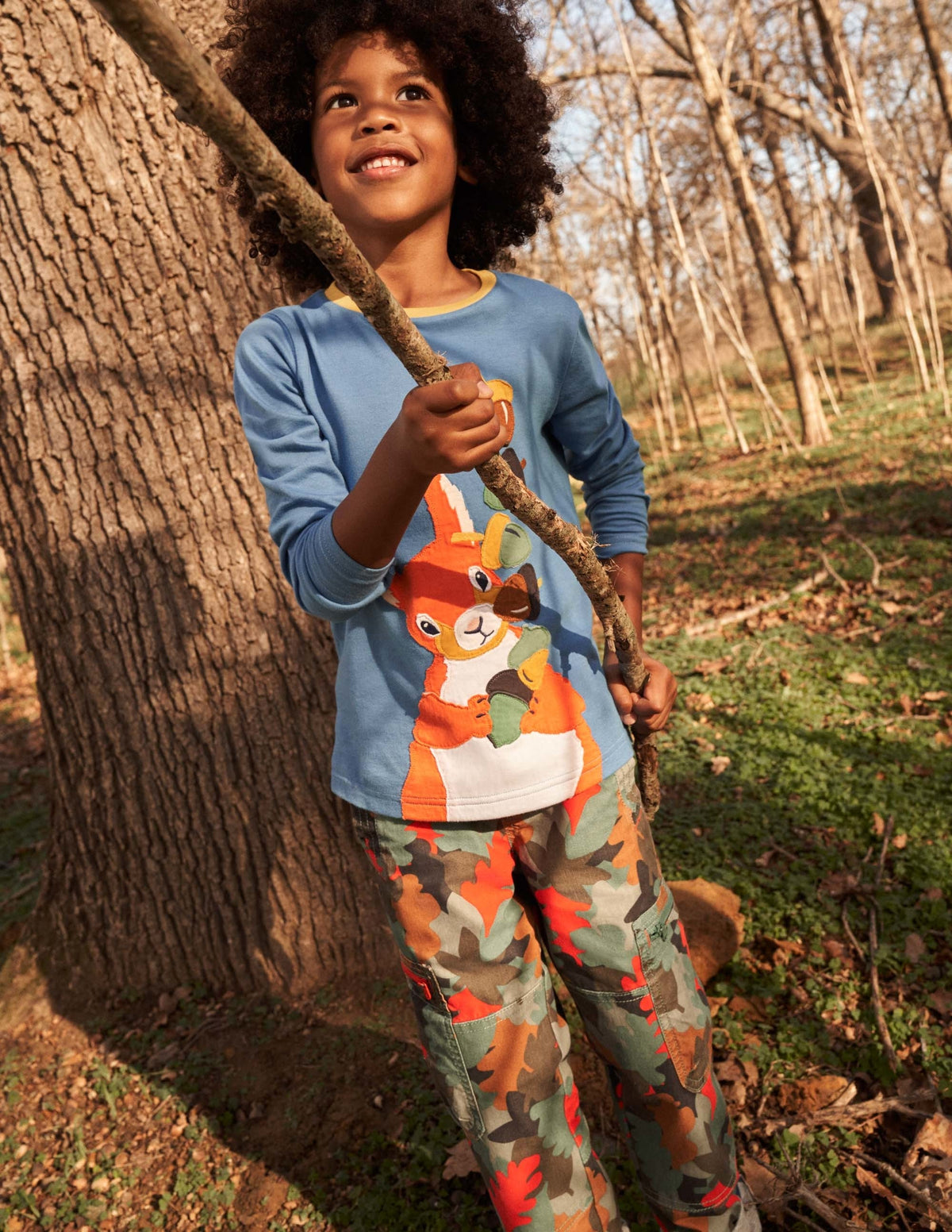 Cosy Lined Cargo Pants-Rosemary Autumn Leaf Camo-11