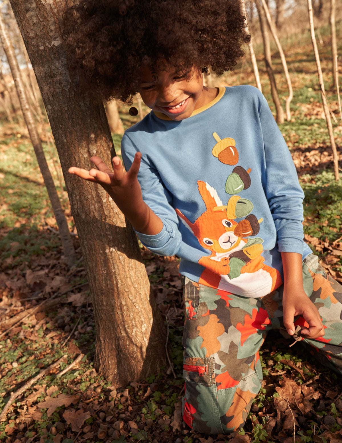 Cosy Lined Cargo Pants-Rosemary Autumn Leaf Camo-12