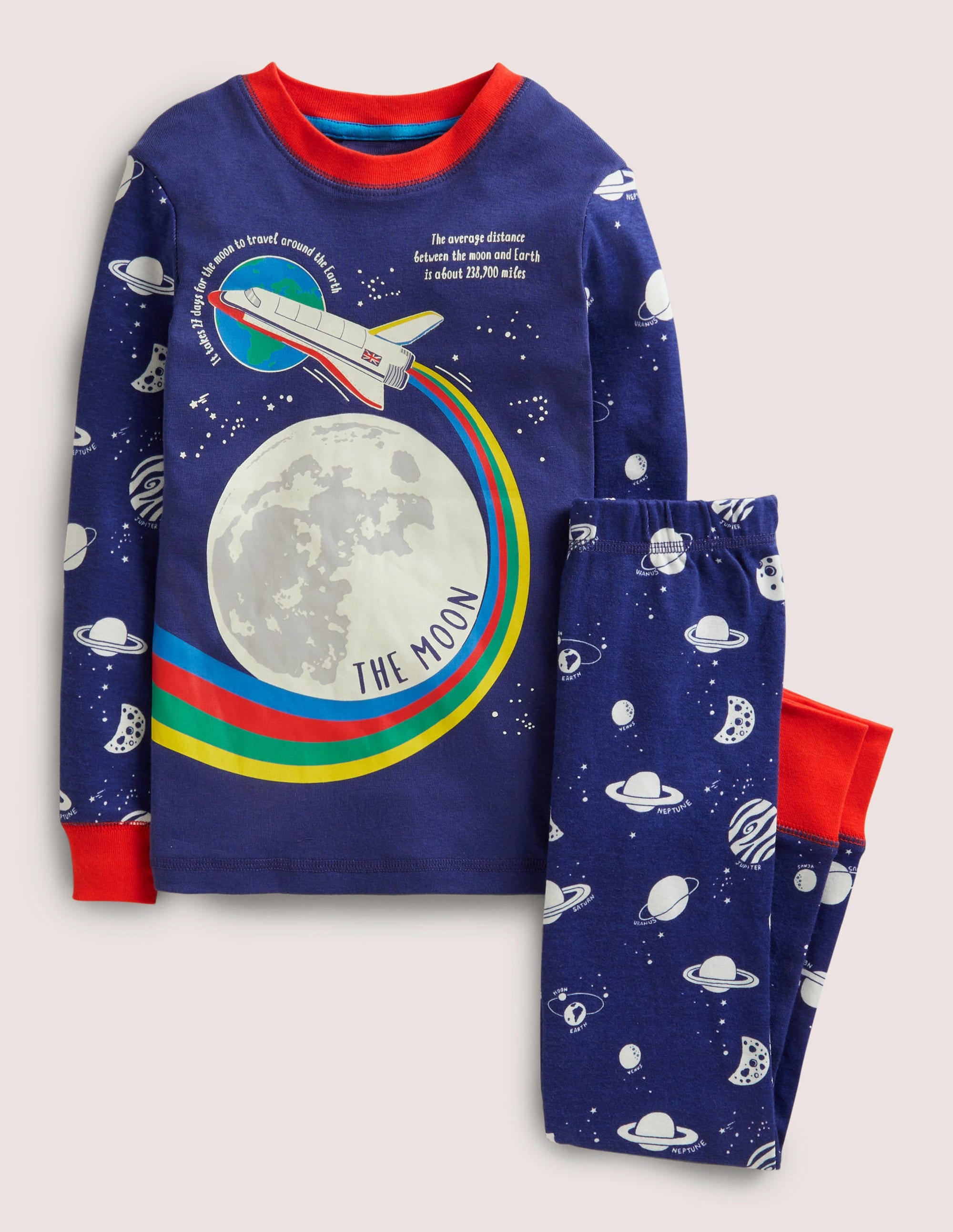 Snug Glow-in-the-dark Pajamas-Starboard Blue Moon - Image 1