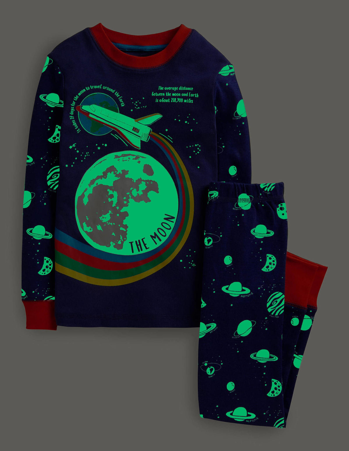 Snug Glow-in-the-dark Pajamas-Starboard Blue Moon - Image 4