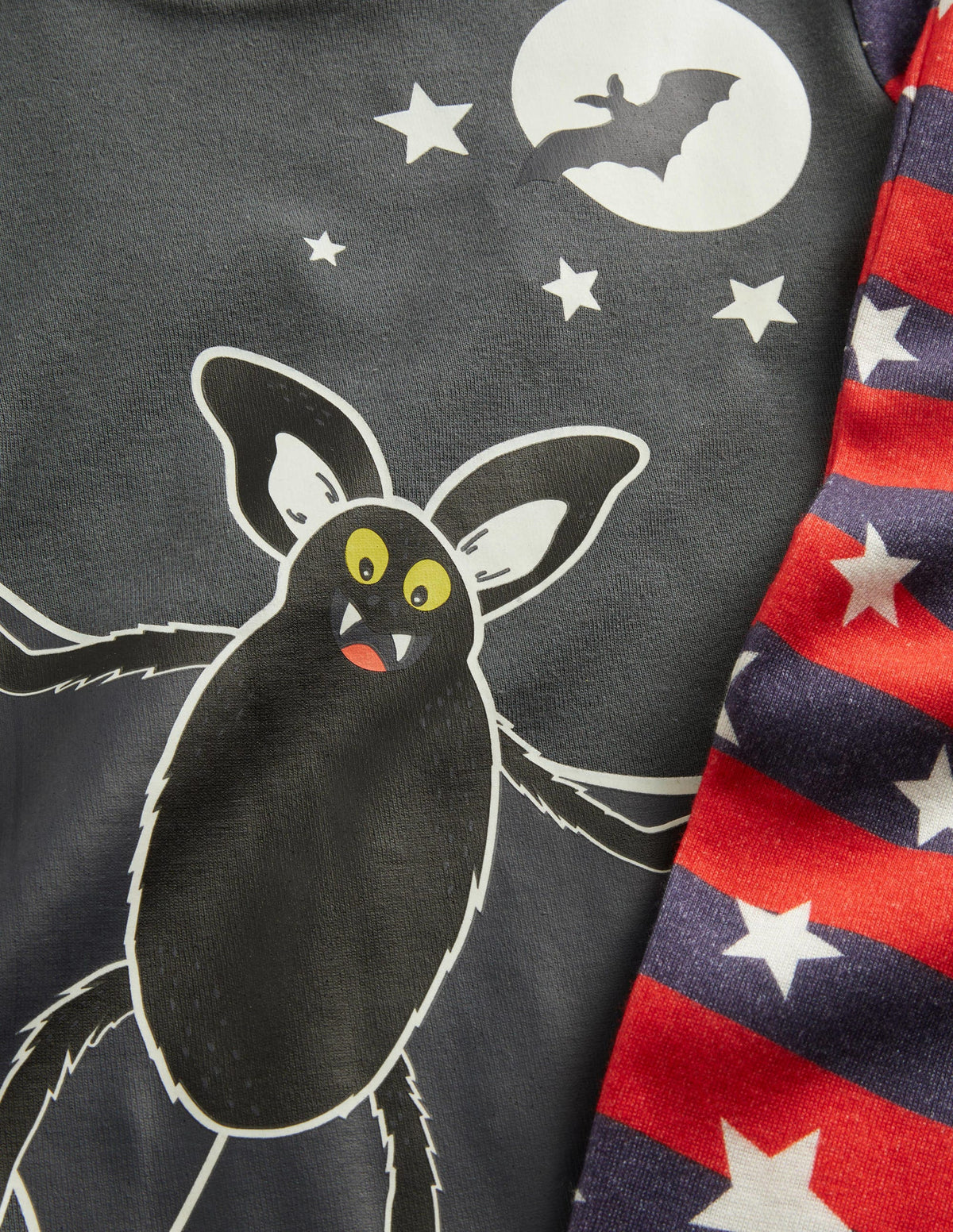 Grey Bat Glow-in-the-dark Halloween Pajamas-Smoke Grey Bat-3