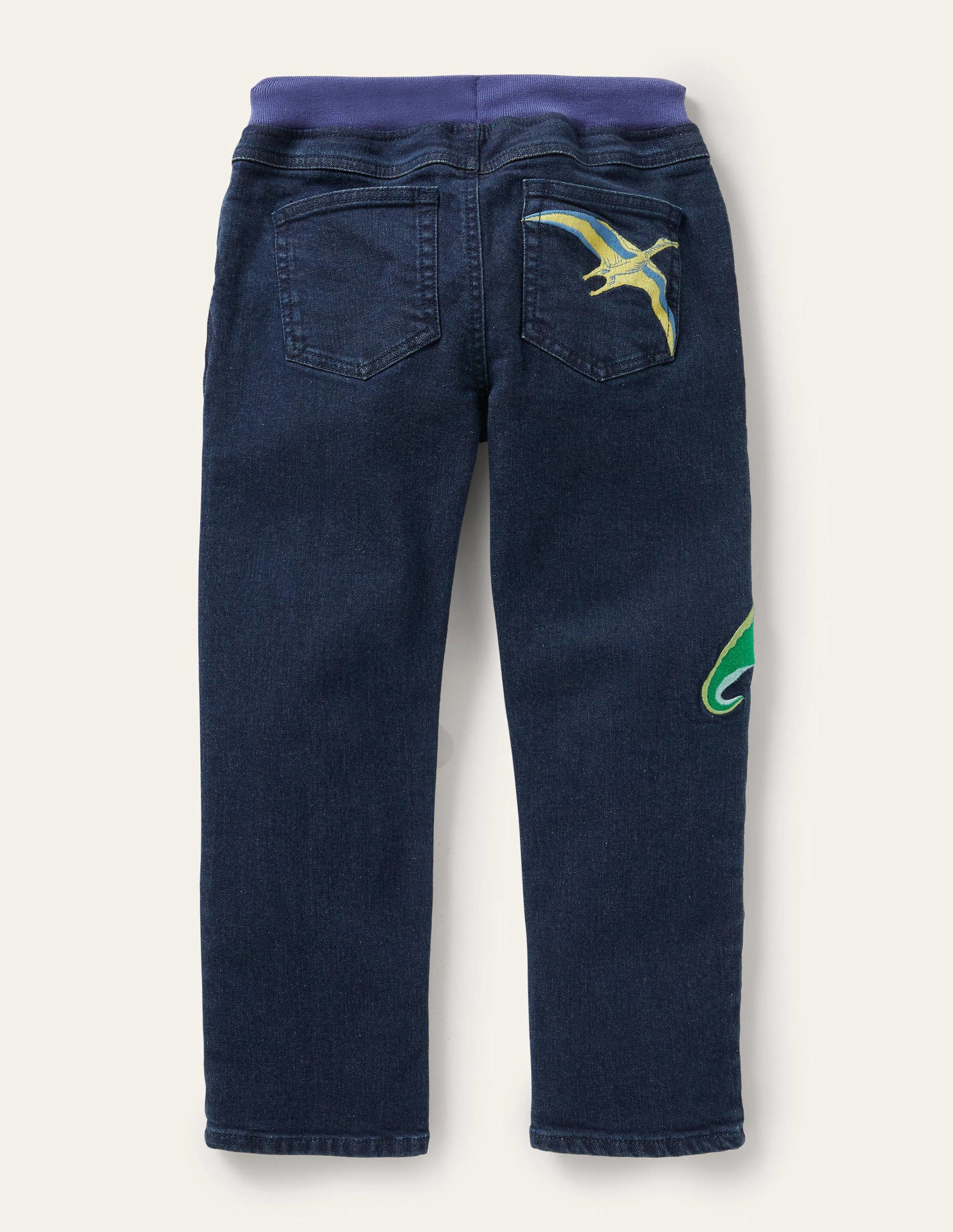 Dinosaur Pull-on Denim Jeans-Mid Vintage Dinos-2