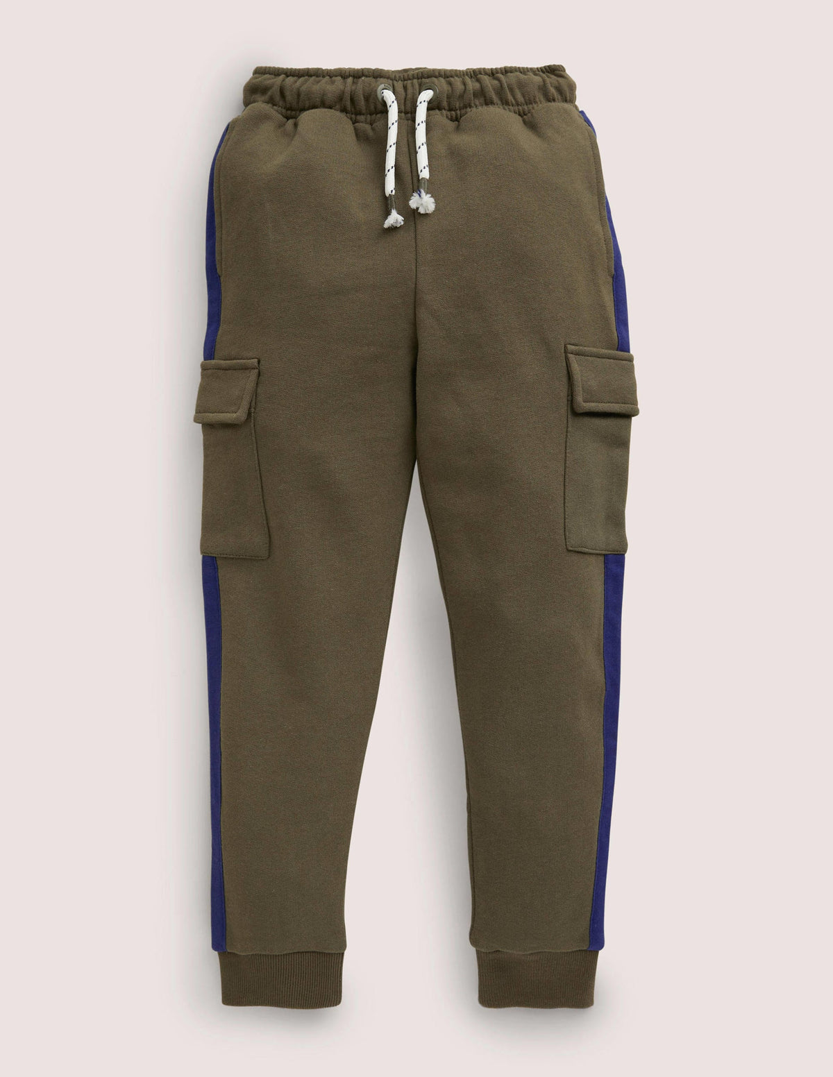 Jersey Cargo Jogger-Classic Khaki/ College Navy - Image 1