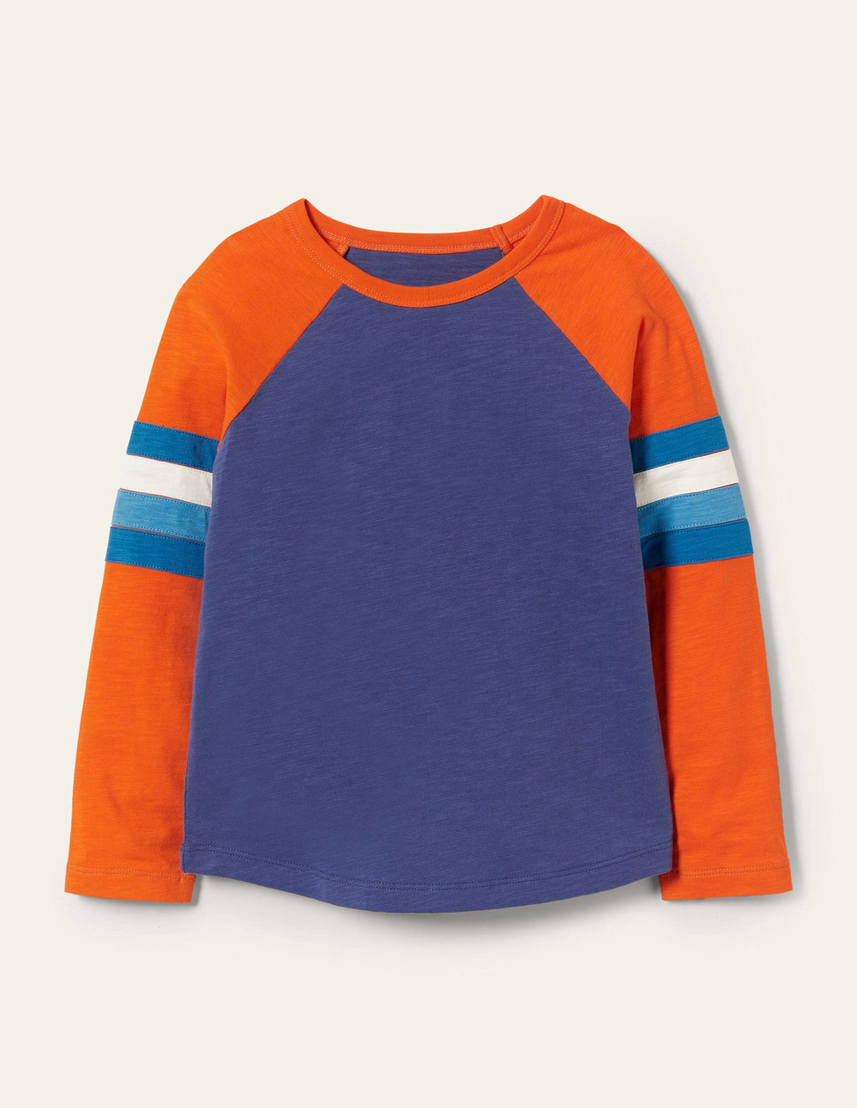 Raglan T-Shirt-Starboard Blue/Orange - Image 1