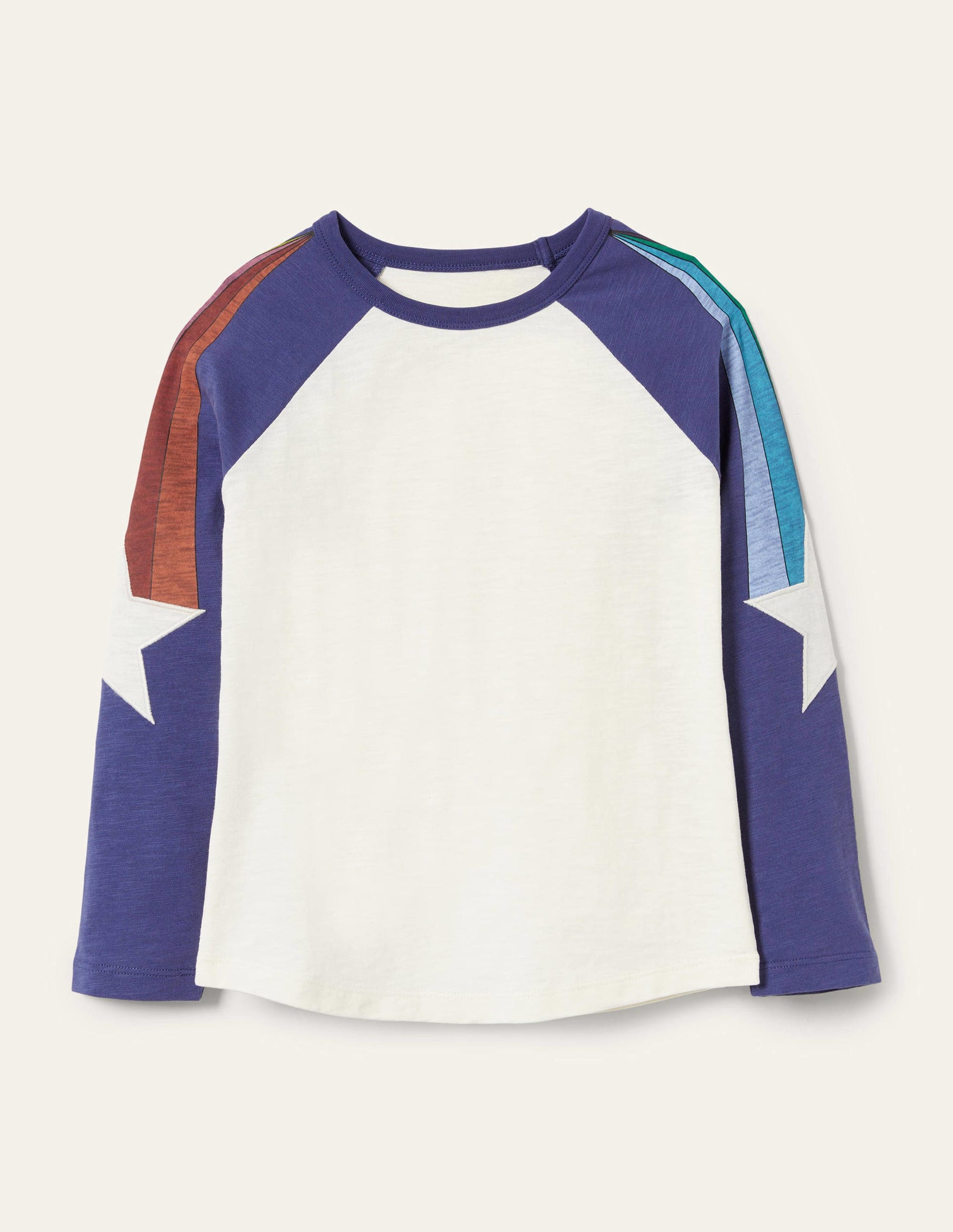 Raglan T-Shirt-Ivory Zoom Stars-1
