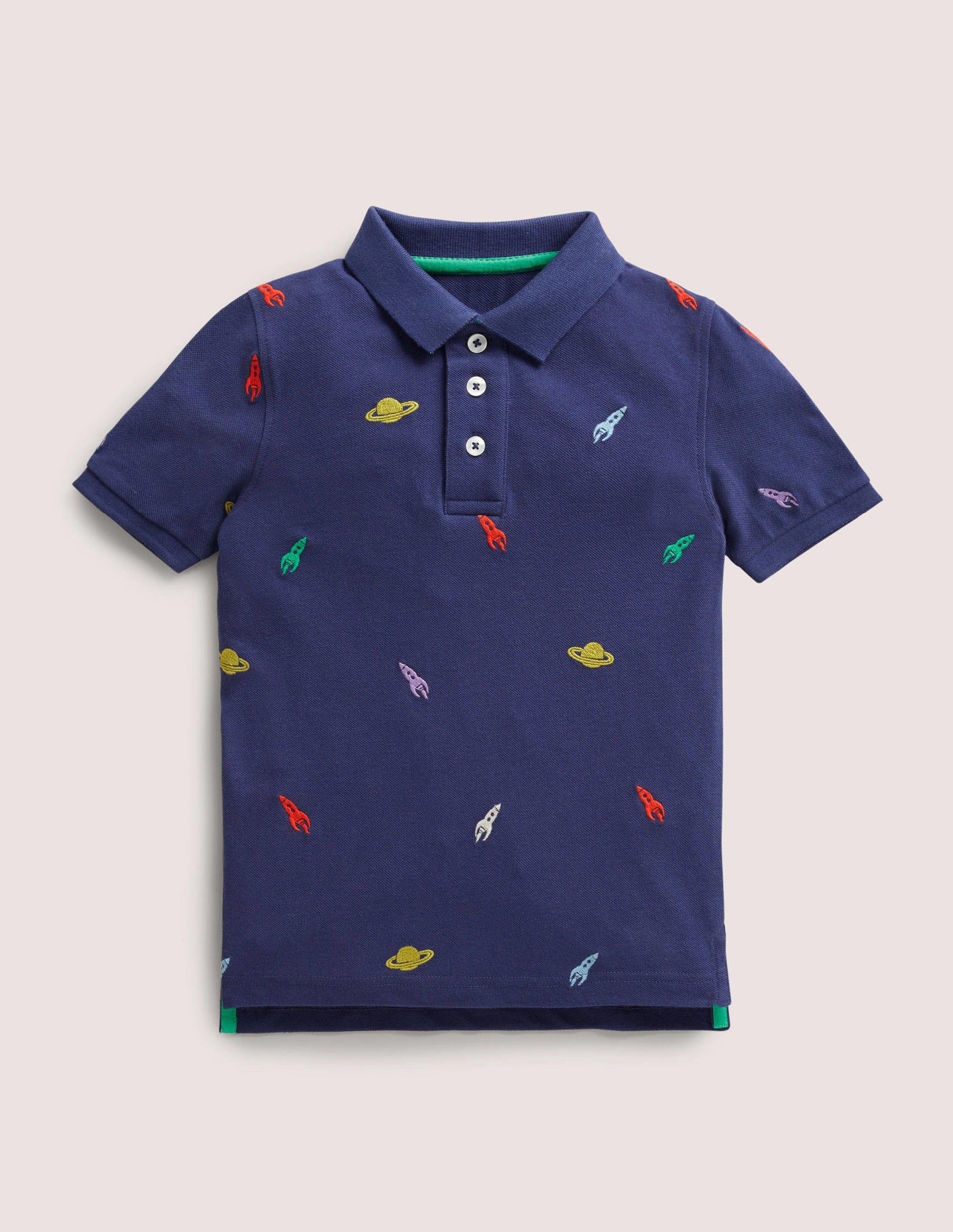 Piqué Polo Shirt-Starboard Blue Space-1